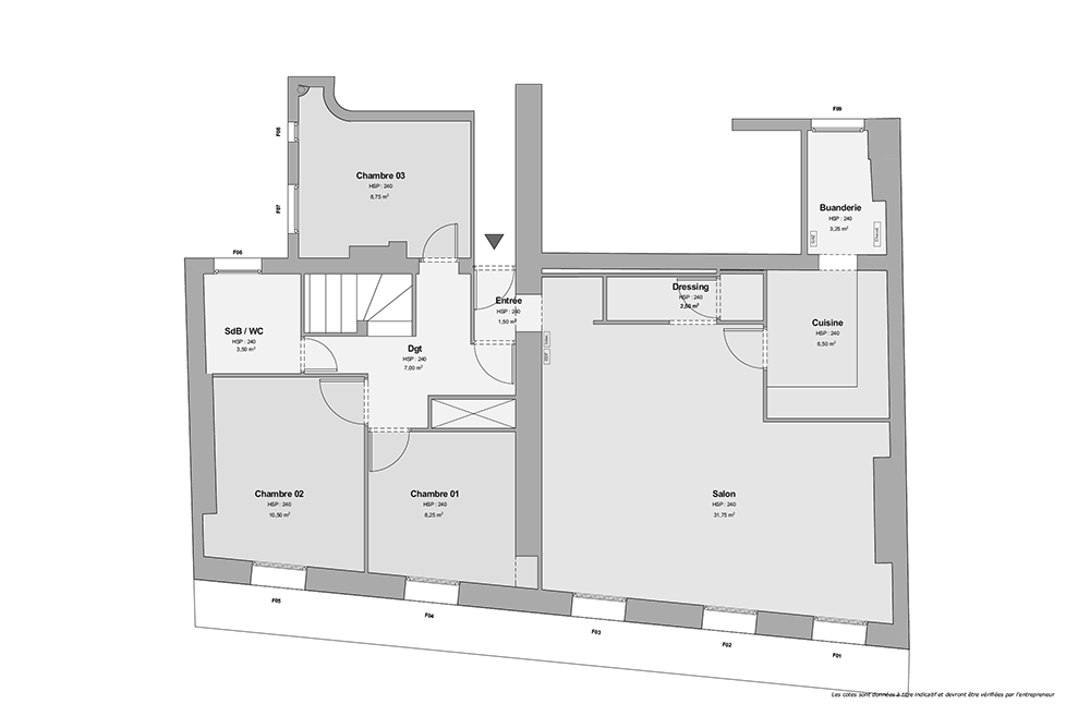 PLAN EXISTANT | crédits photo : AER Architecture