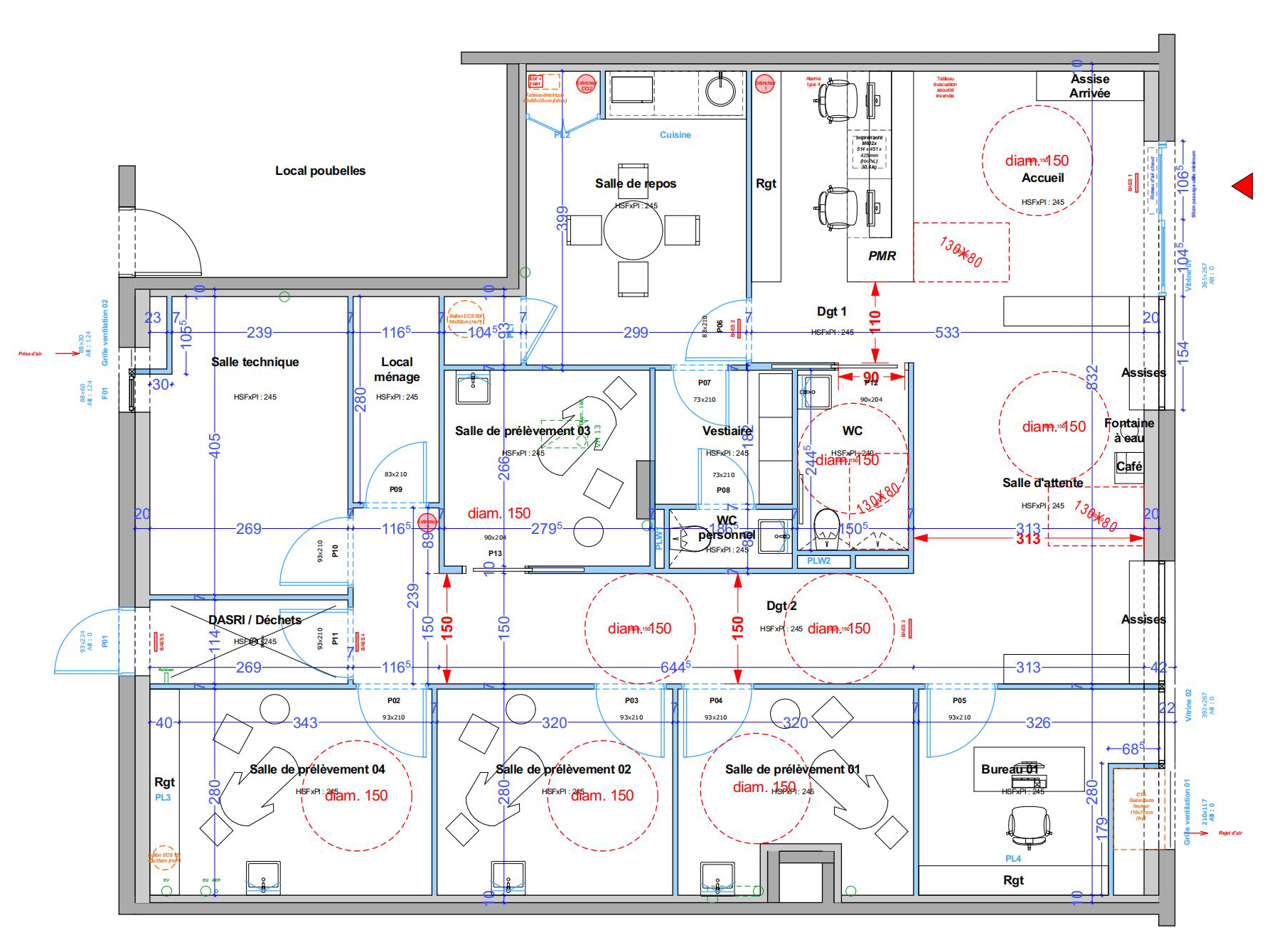 PLAN D’AMENAGEMENT DU NOUVEAU LABORATOIRE | crédits photo : AER Architecture