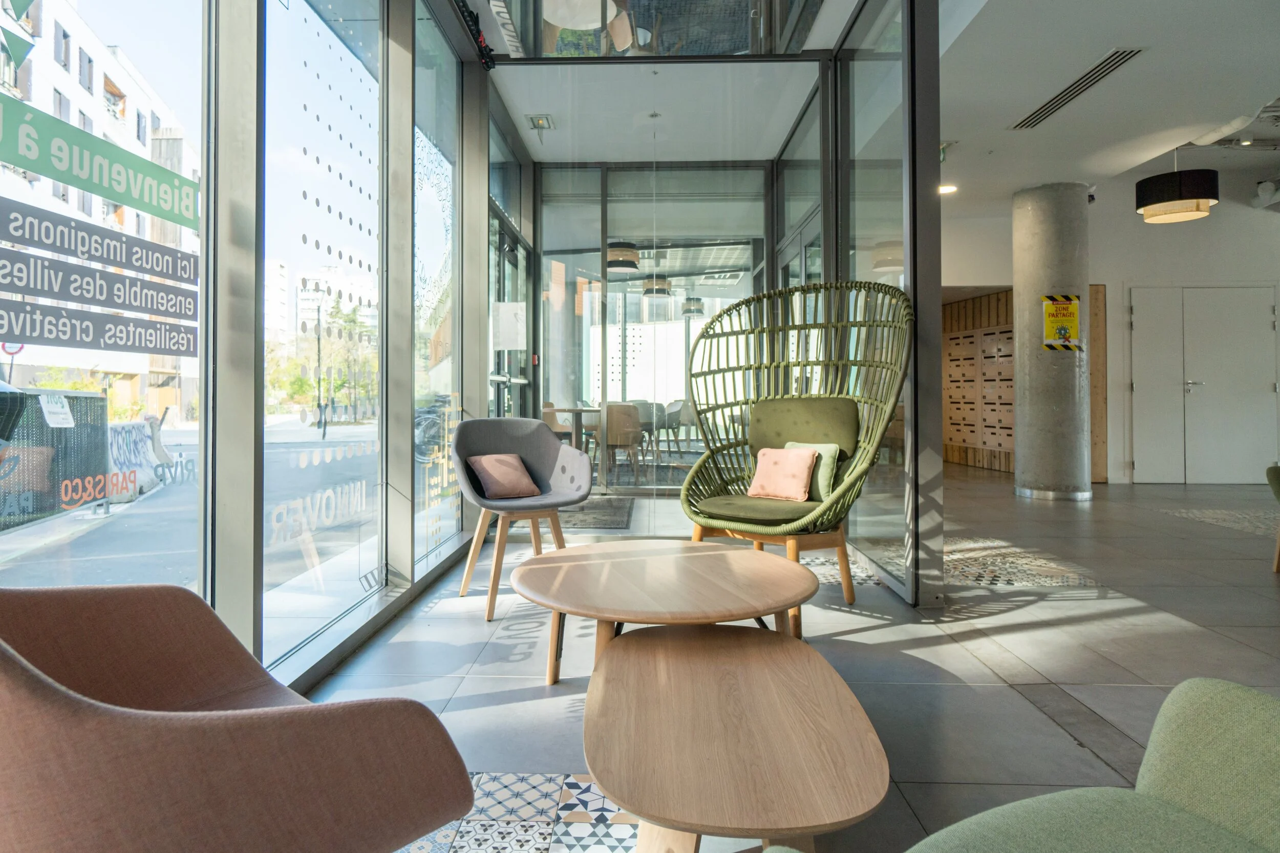 aménagement des parties communes et du lobby d'un hôtel d'entreprises - paris (75)