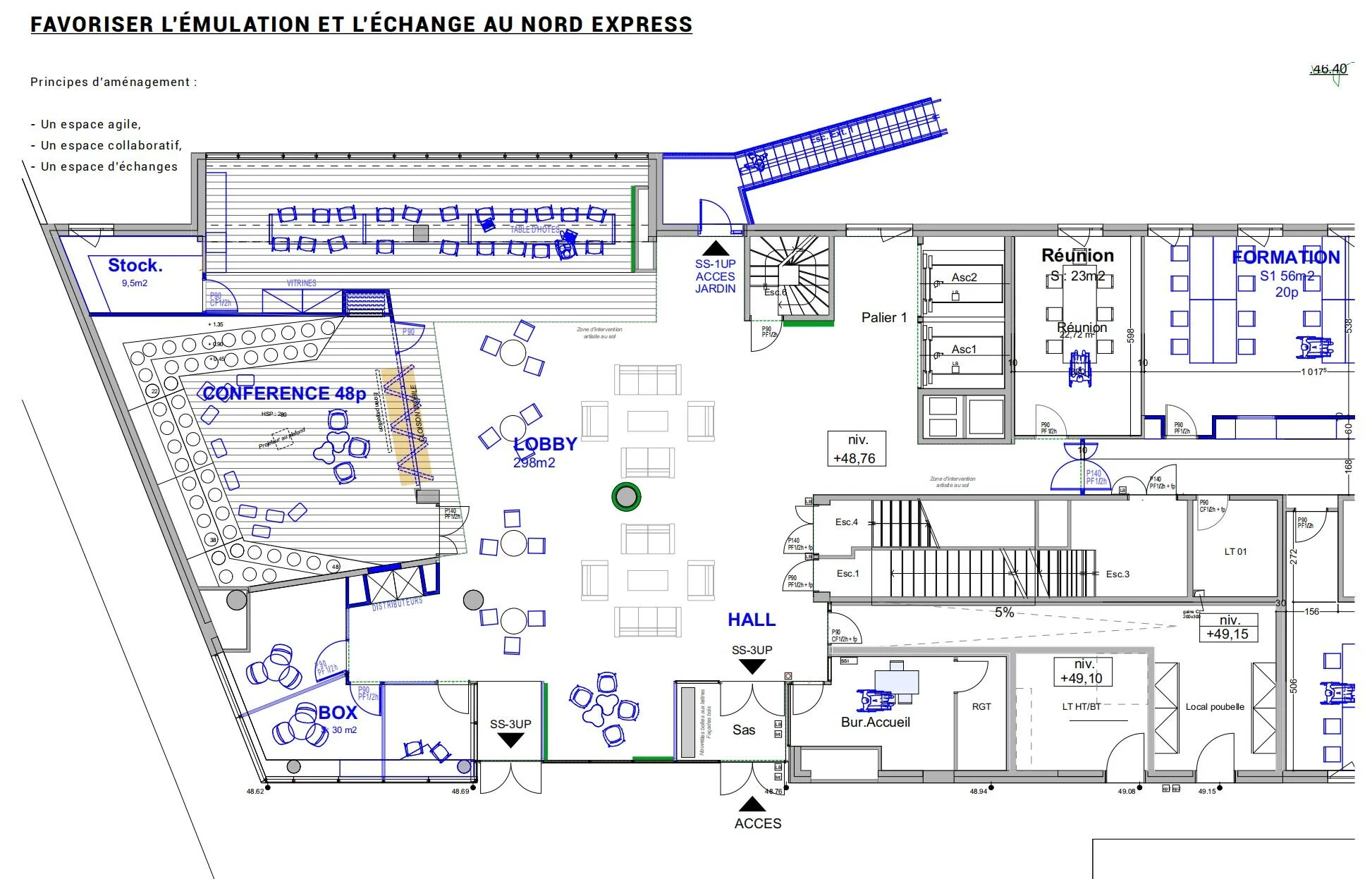 PLAN D’AMENAGEMENT DU PROJET PROPOSE | crédits photo : AER Architecture &amp; Anne-Sophie Martorana