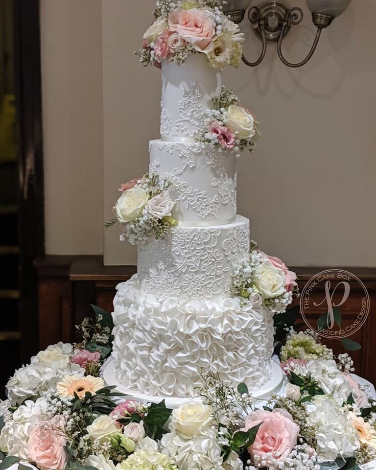 Royal Icing Piped Wedding Cakes | Newbury - Cake & Lace Weddings