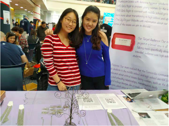 Karen M. and Kyuwon K., senior students and leaders of the GIN LILY project this year.