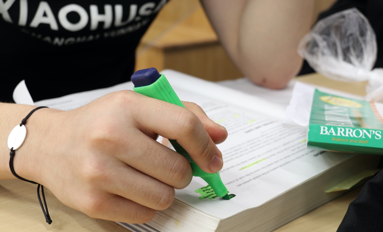 It’s AP exam season in May, and students are studying especially hard. (image: Evelyn S., Concordia Applied Journalism)