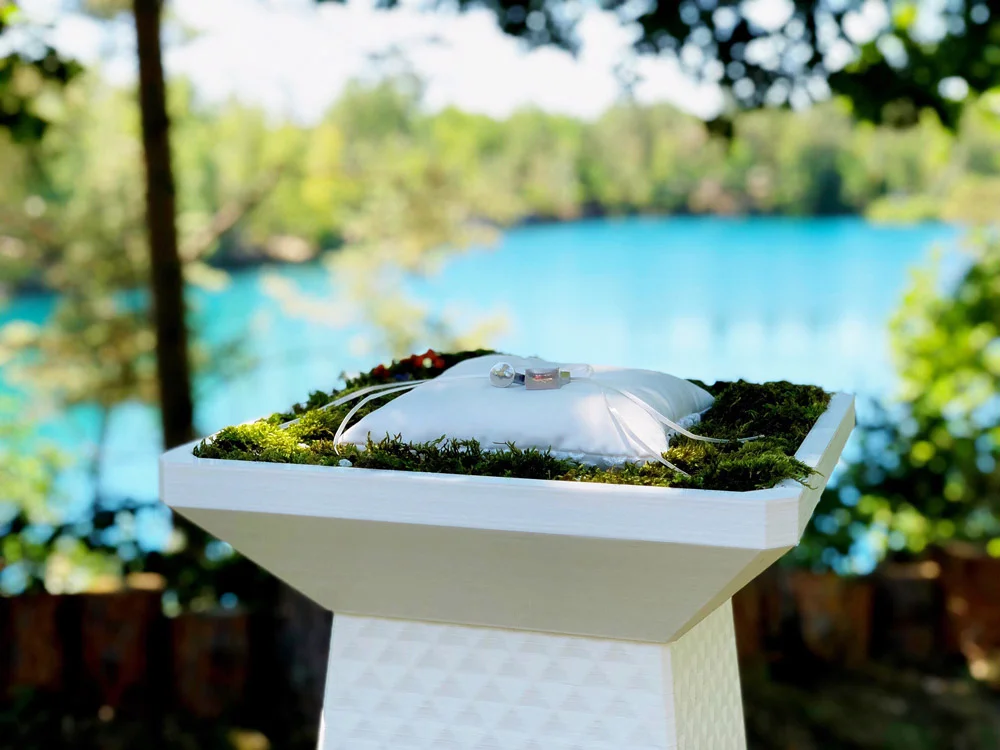SOGON© Stele, Kunststoff weiß, 3D gedruckt / SOGON pillar, white plastic, 3D-printed
