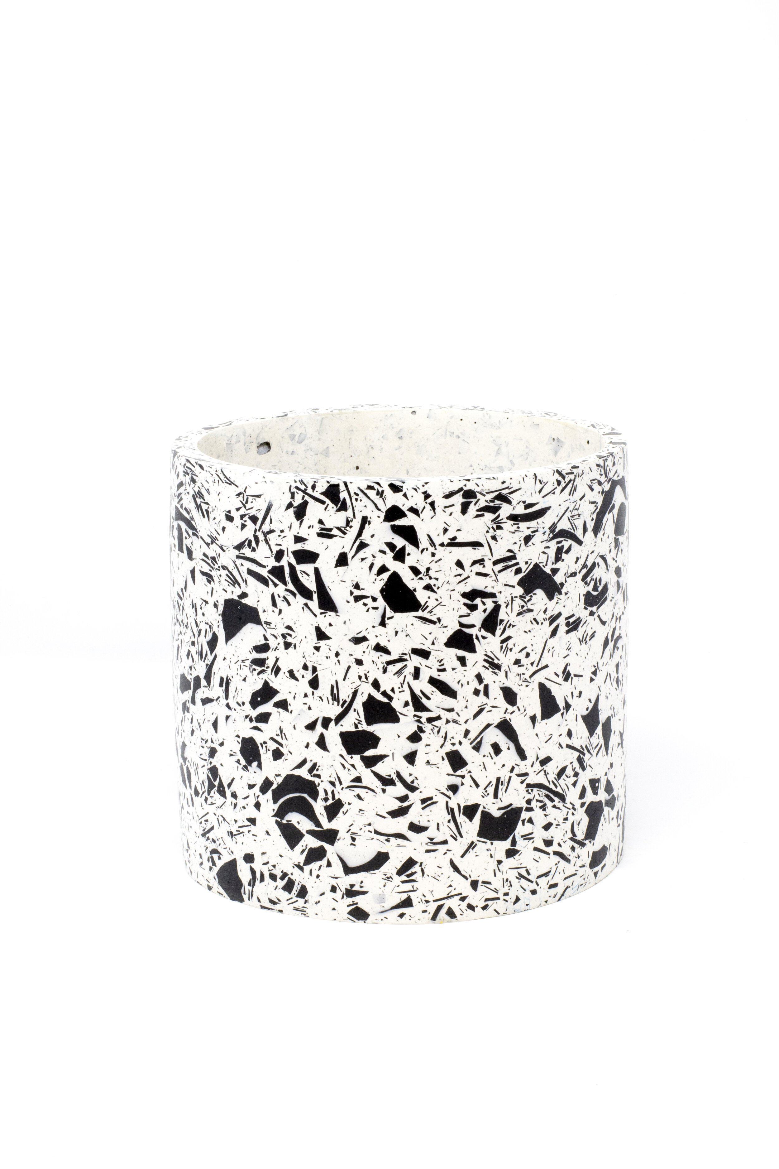 White &amp; Black Terrazzo Pots