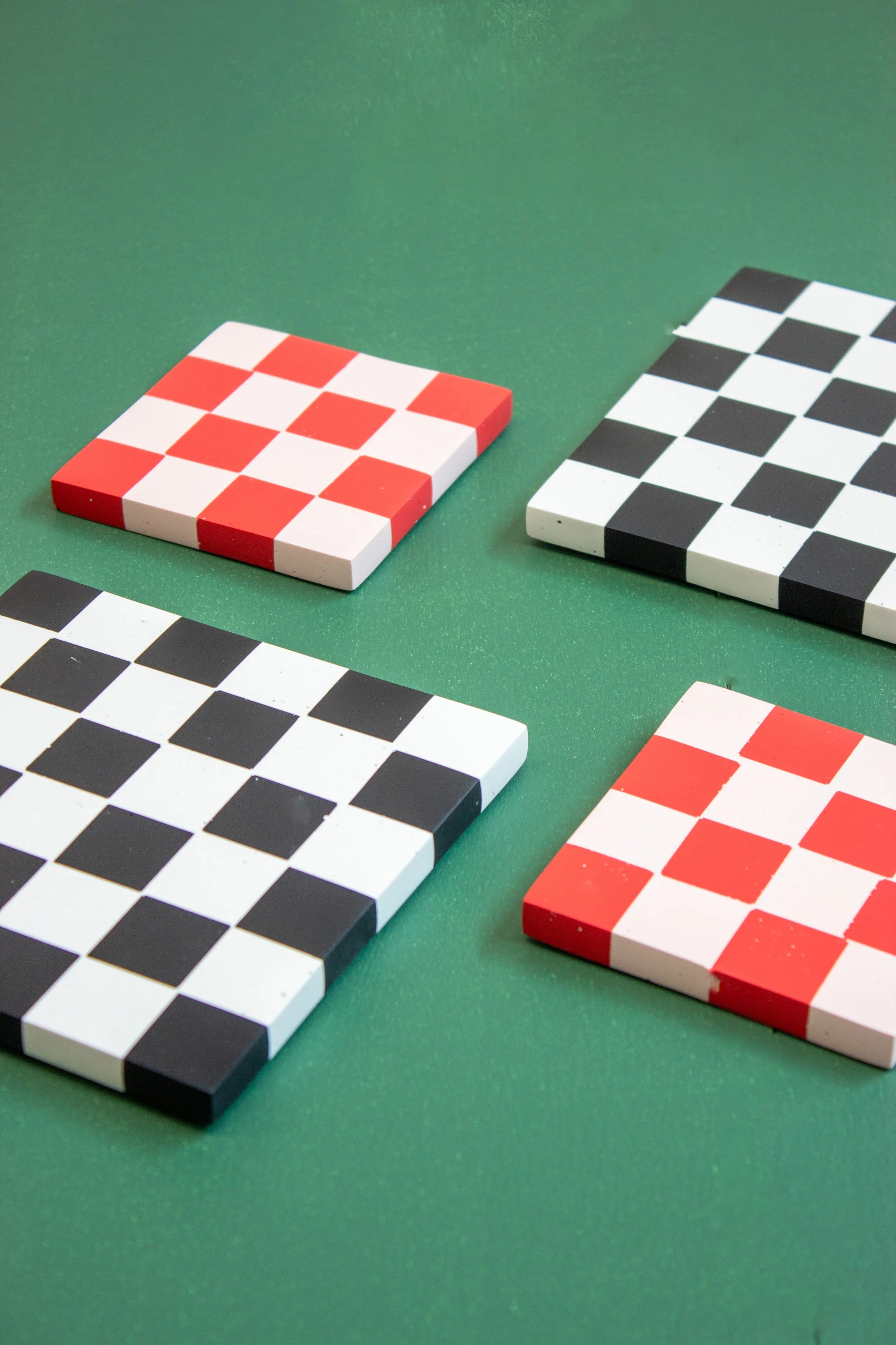 Red & Pink Checkered Coaster
