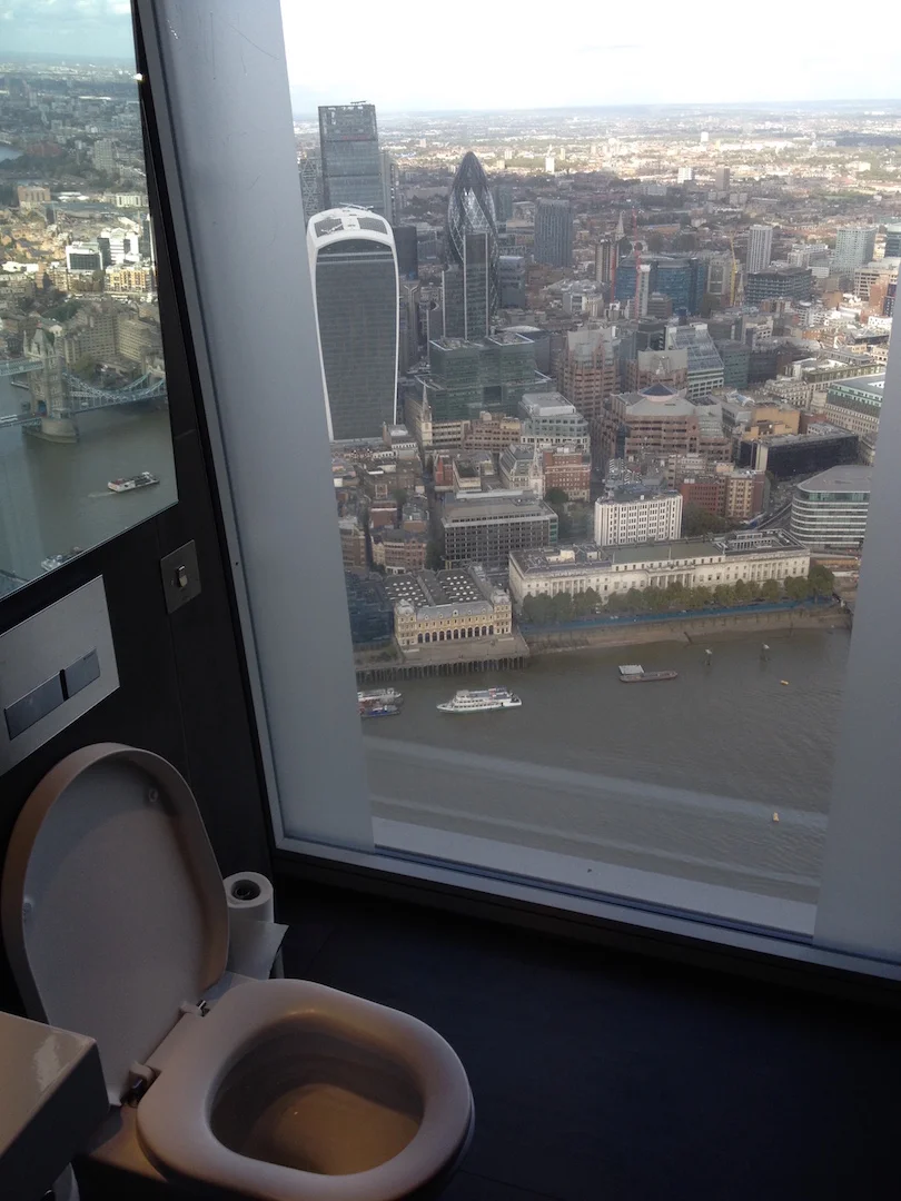 Great view from the smallest room in The Shard.