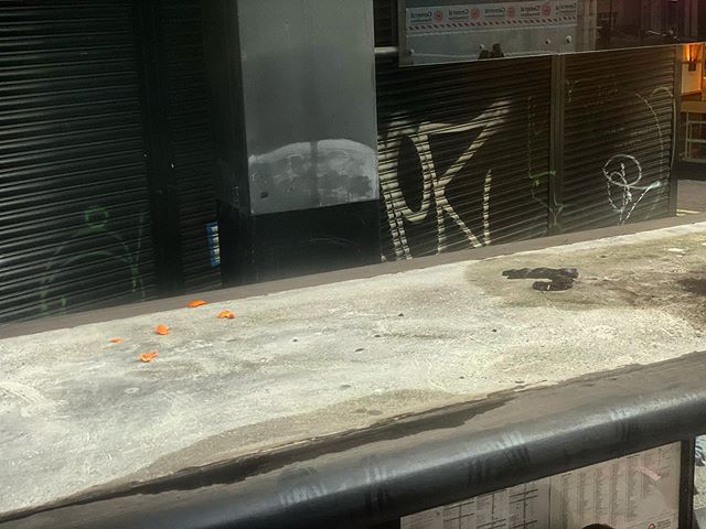 Orange peels and gloves