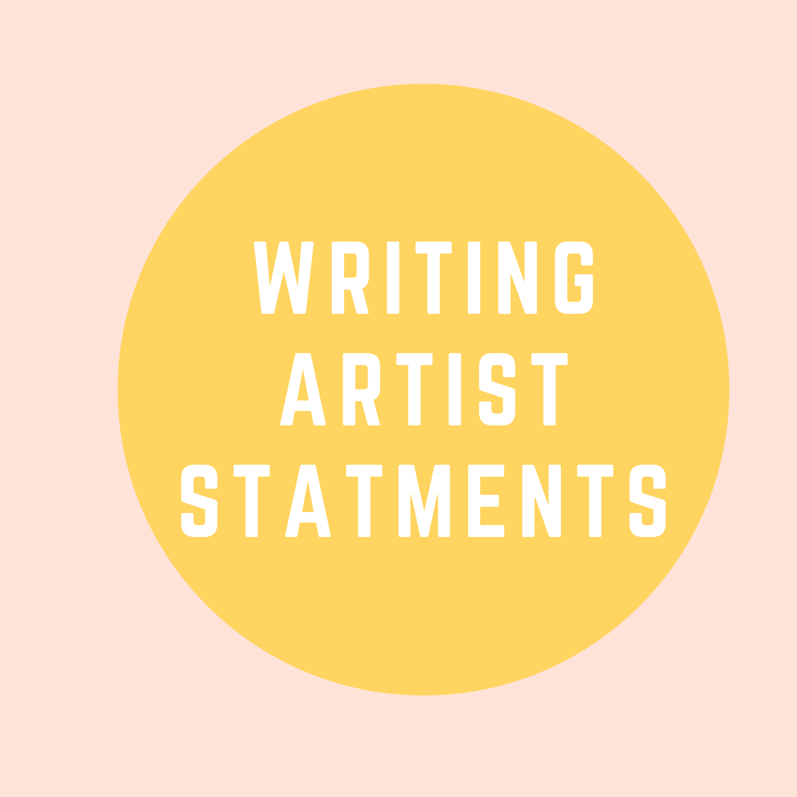 Workshop: Writing Artist Statements - with Asimina Chremos