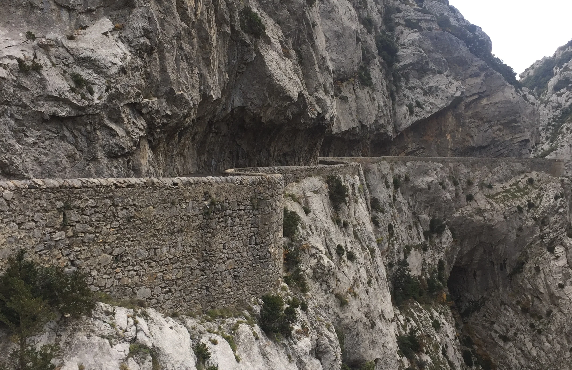 Balcony roads are roads cut into the sides of sheer cliffs