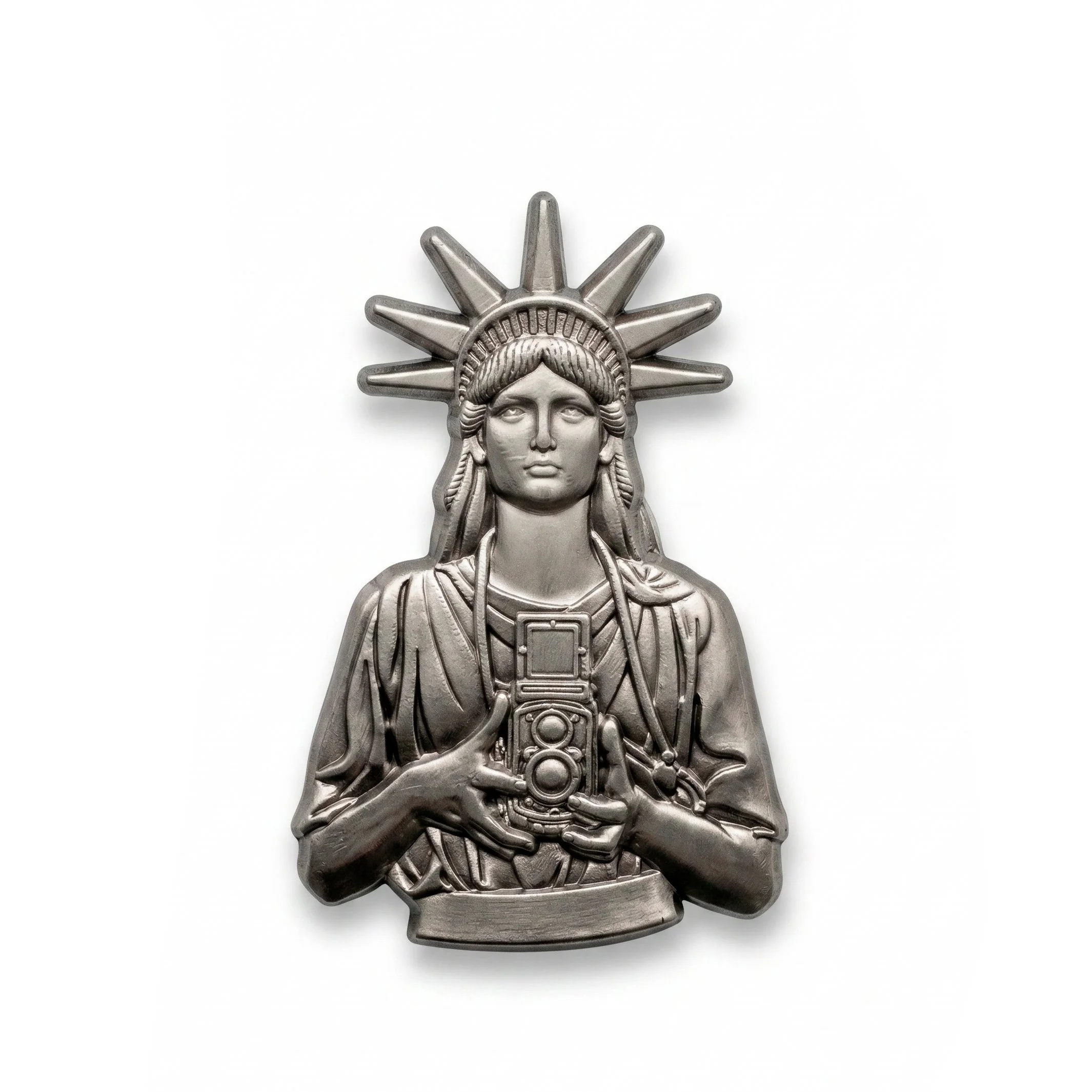 Lady Liberty + Camera Pin