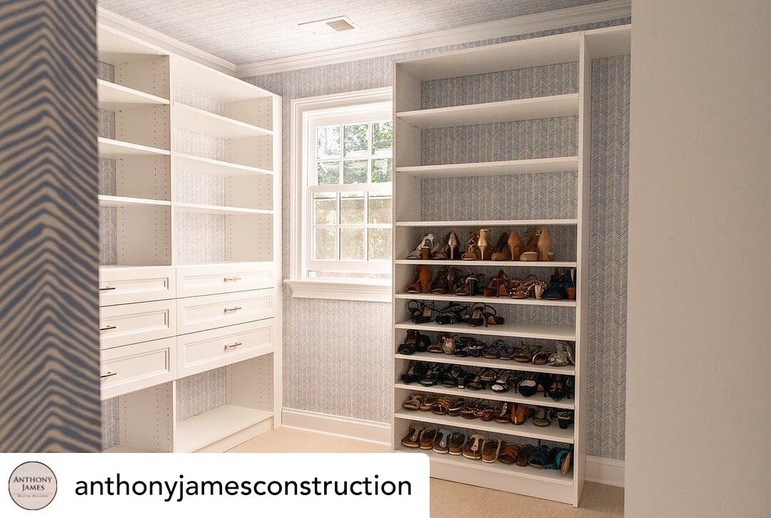 Closet goals &hellip;.. became a reality! 
 💙☀️💙☀️💙
This renovation project I worked on, teamed up with @anthonyjamesconstruction, created a dream closet out of a previous cramped bathroom.  Good things do come from small beginnings! 
#repost #clo