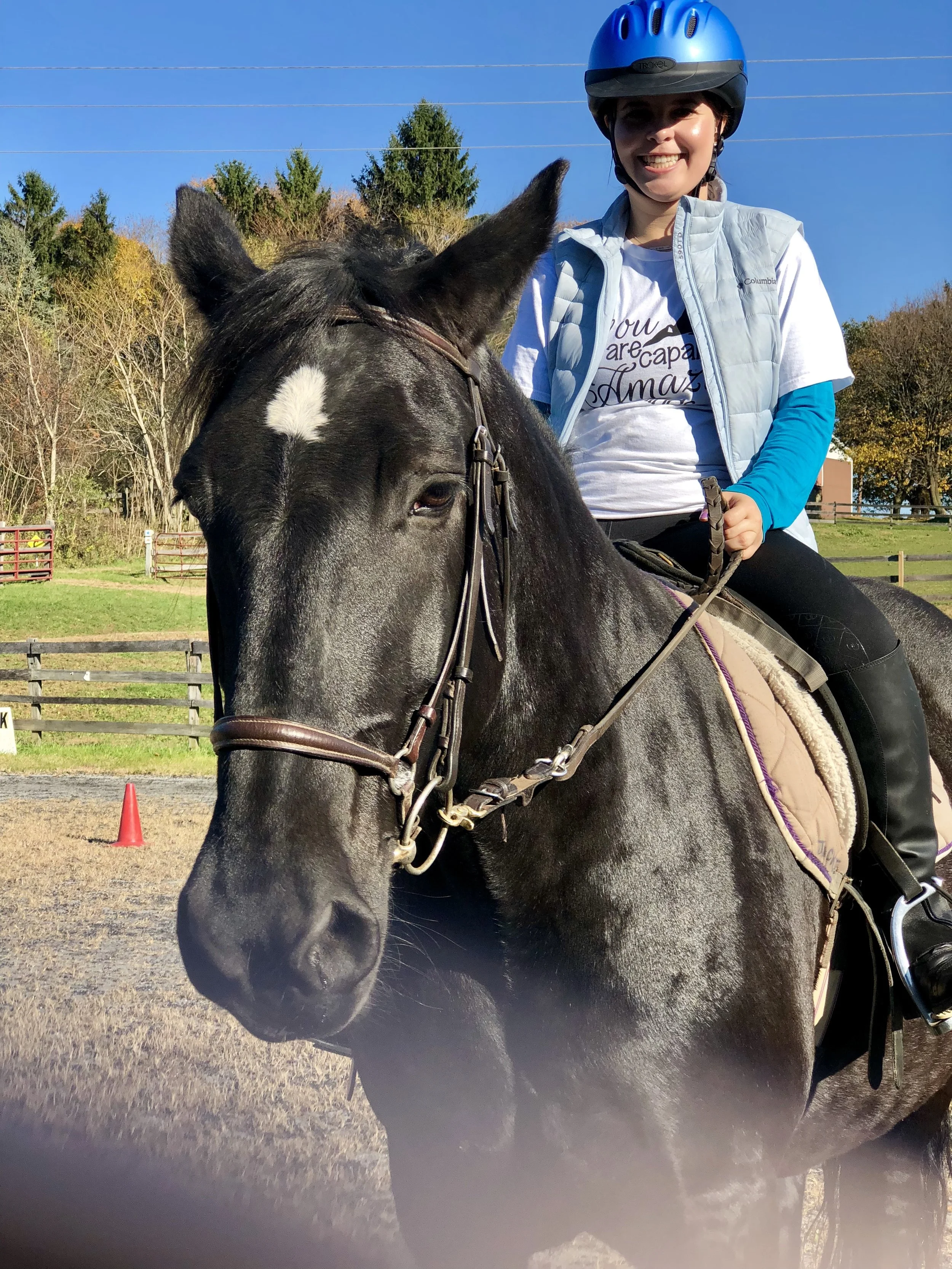 Alex and the horse she rode here at Equi-librium the longest - Jackie.