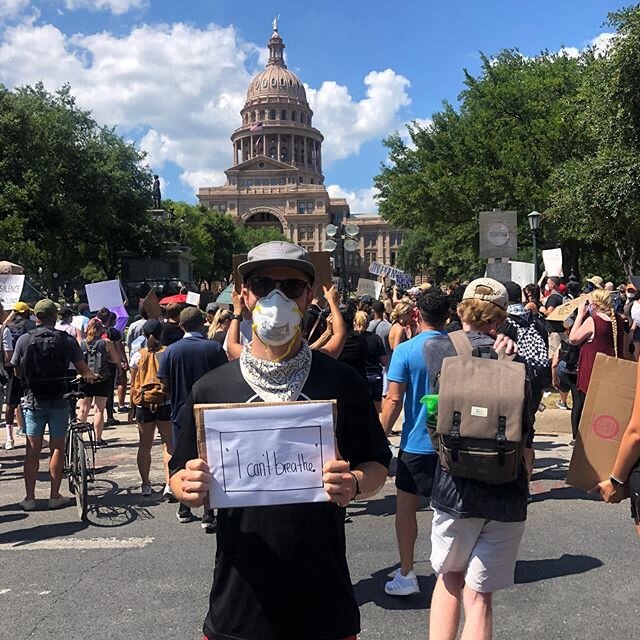 Out in the streets today with @austinjusticecoalition demanding serious action against police brutality and systemic racism #blacklivesmatter

Amazing to see tons of ATX homies out there ❤️ shoutout to so many people showing up for what&rsquo;s right