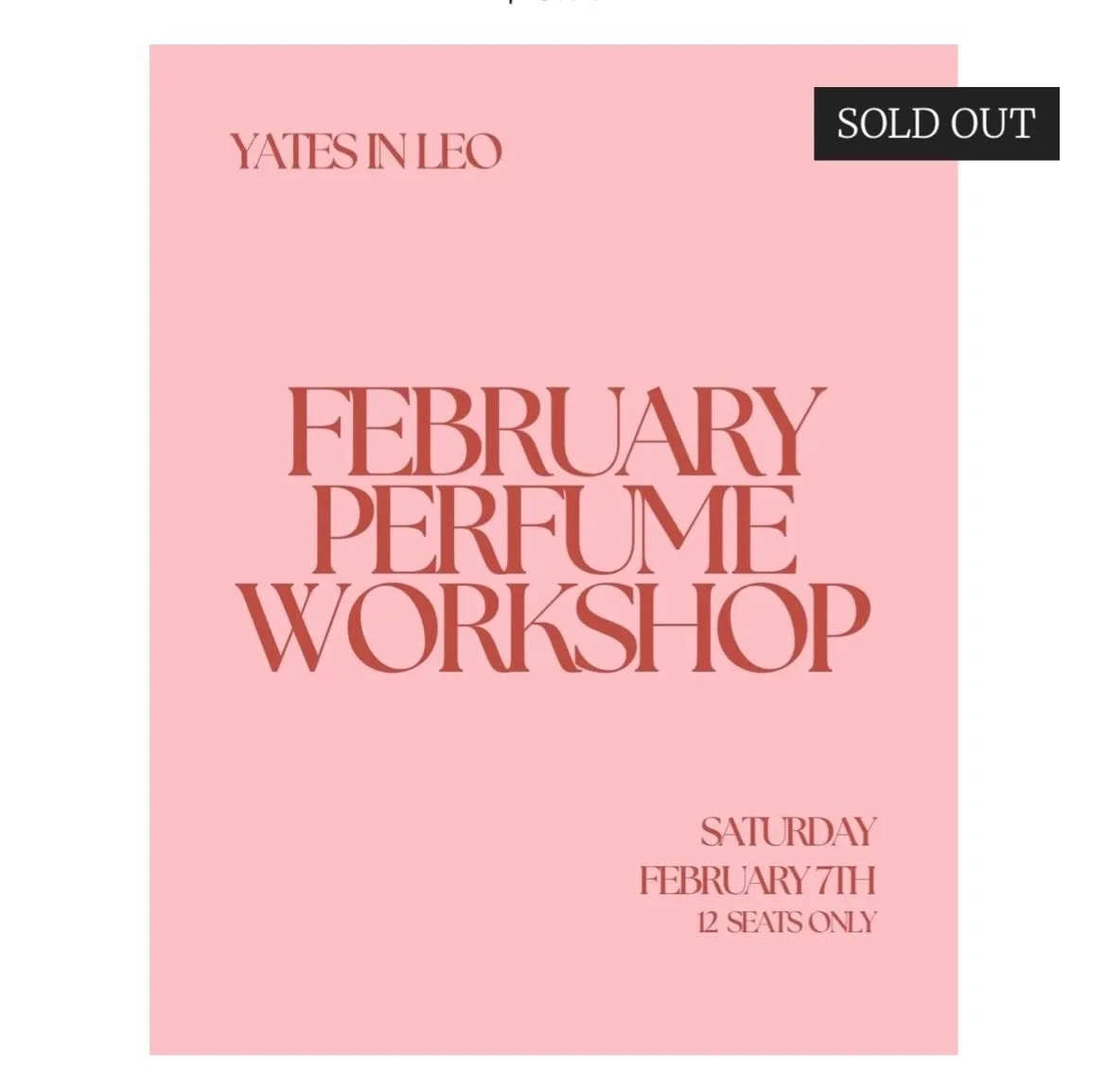 The February Perfume workshop is sold out&hellip;and March has 6 seats left.

🌿🖤🌿