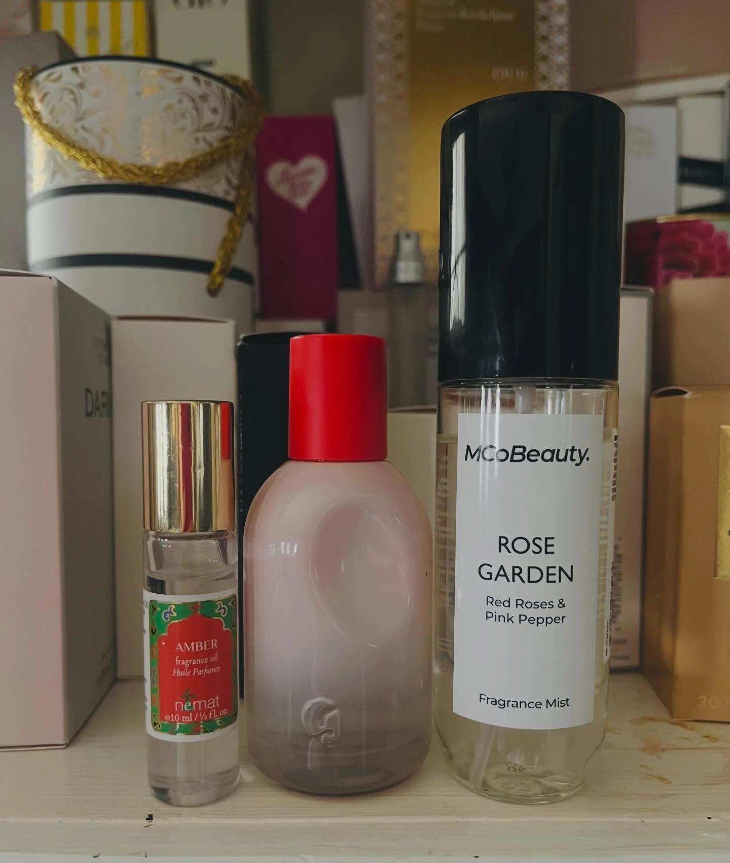 Today&rsquo;s layered scent of the day&hellip;

Amber by Nemat
You by Glossier
Rose Garden by MCoBeauty

What are you wearing today?