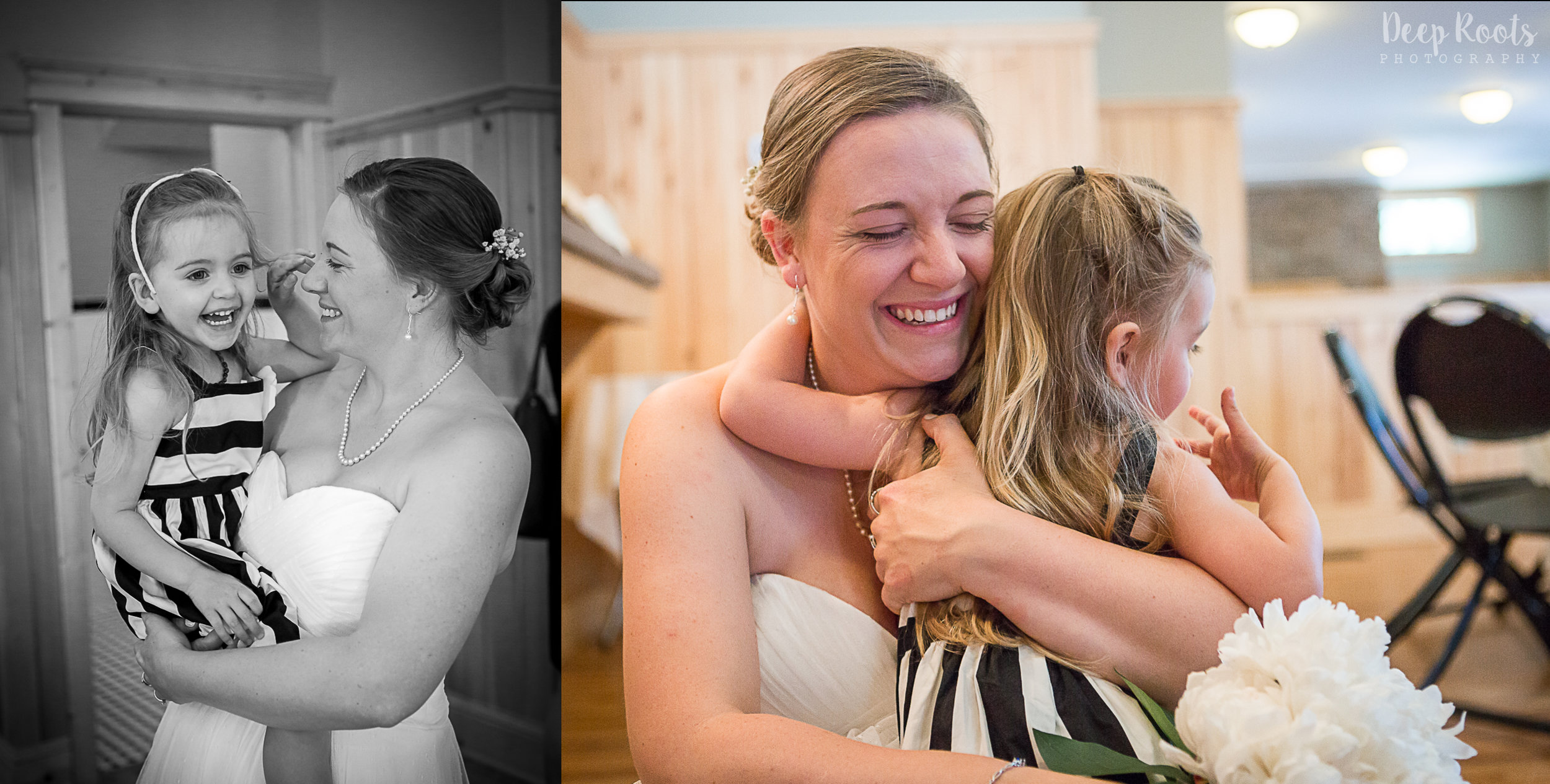 Lily just wanted hugs from her momma before the ceremony!