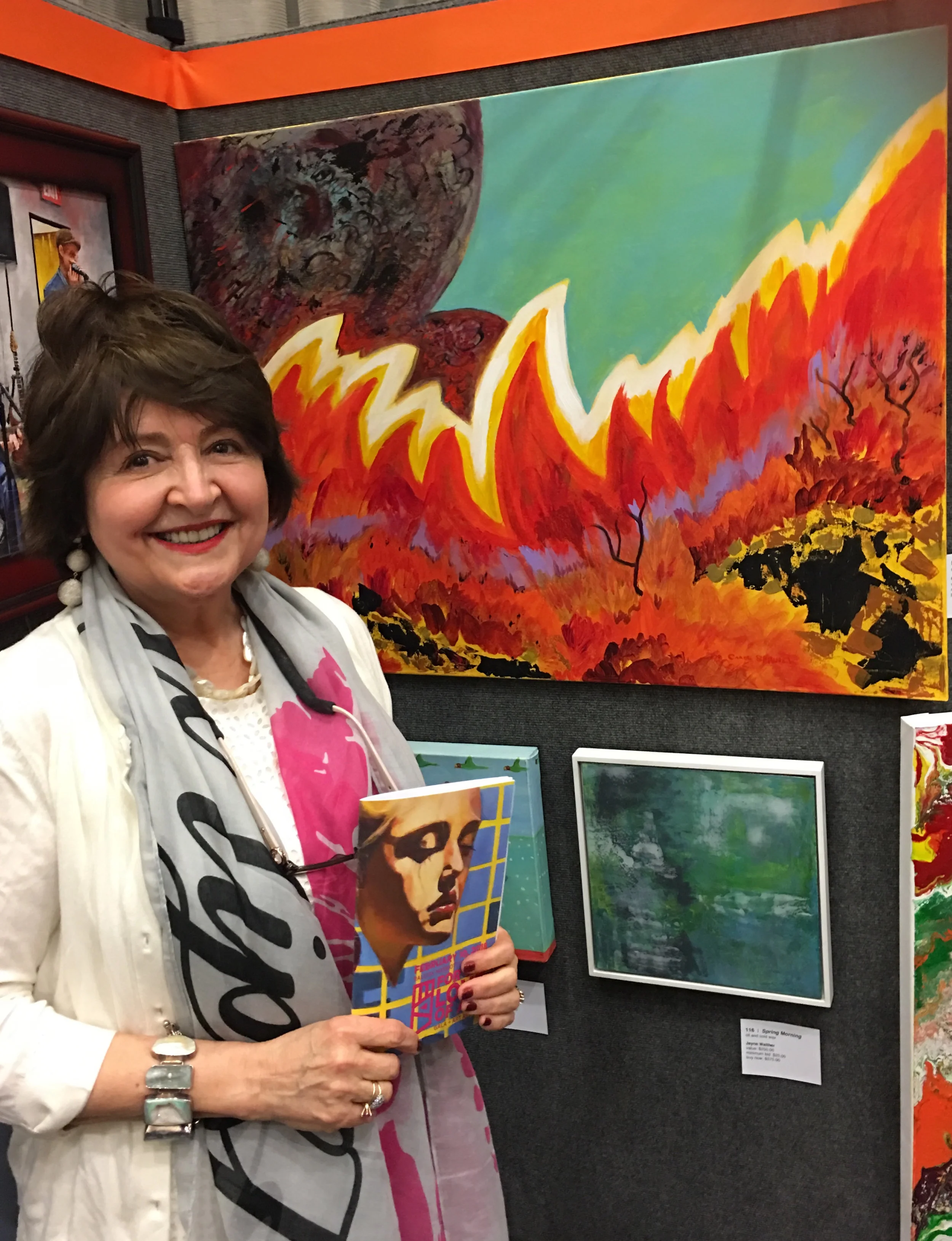 With my painting "Come What May," donated to the Visual Art Exchange (VAE) Gala held in Raleigh on February 10, 2018.