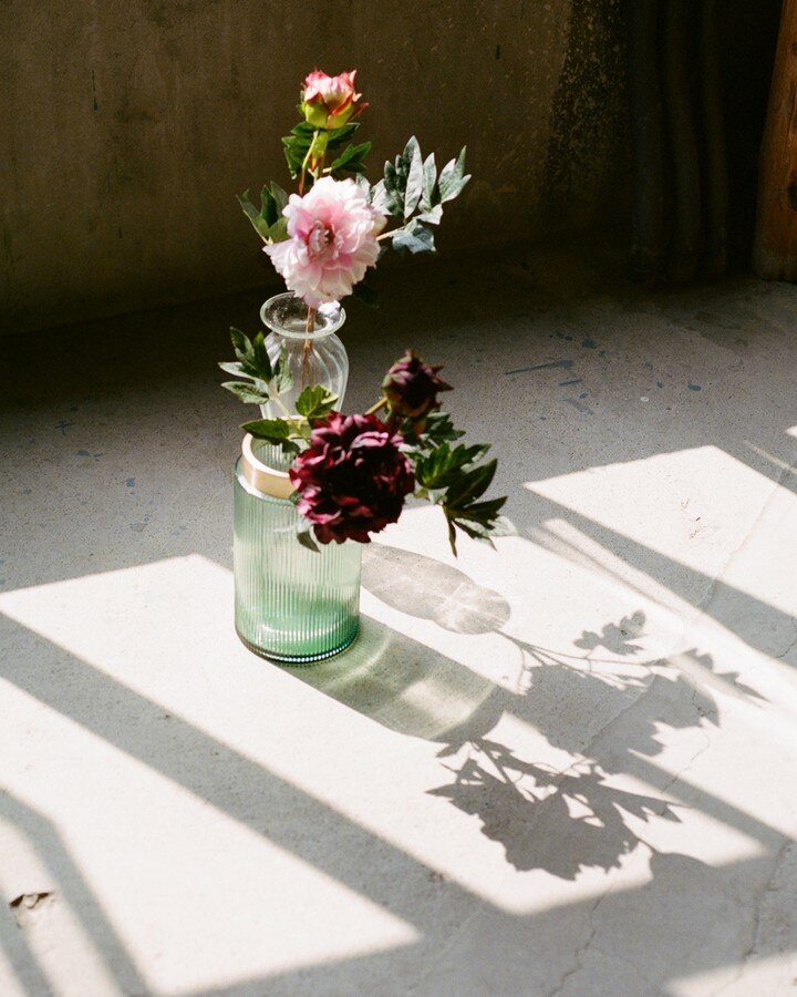 strings of light with our fauxever favorite dahlias and moss vase now on sprigflorals.com