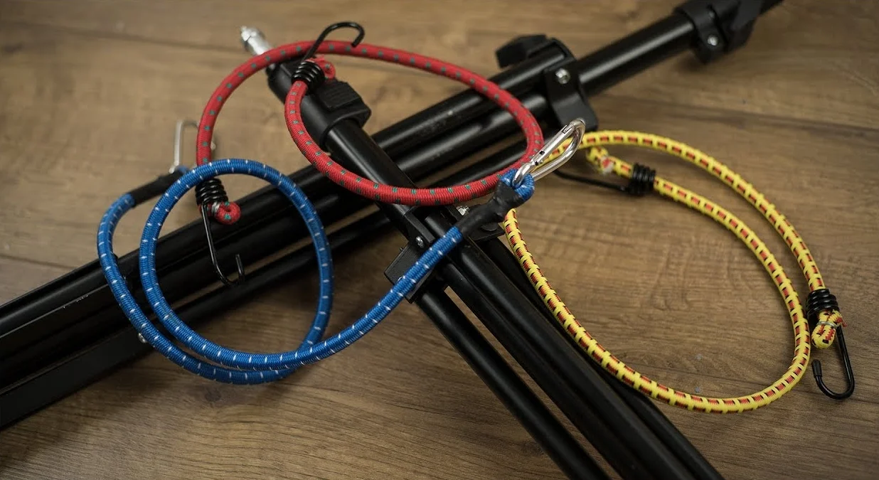Store your Light Stands using Bungee Cords