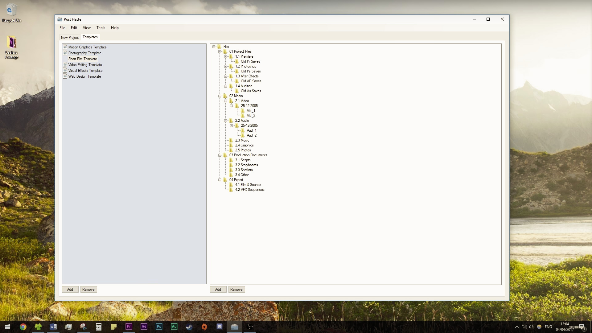 Post-Haste-Folder-structure