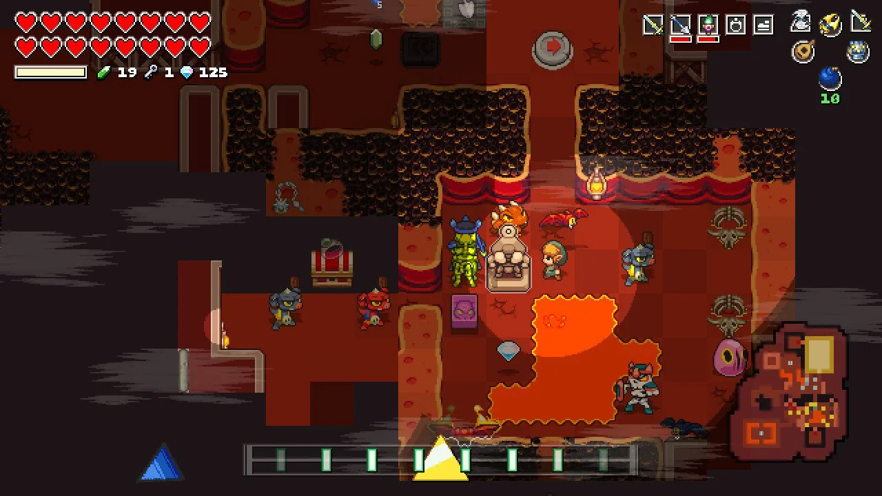 Link is looking pretty calm considering he’s in a volcano surrounded by monsters.