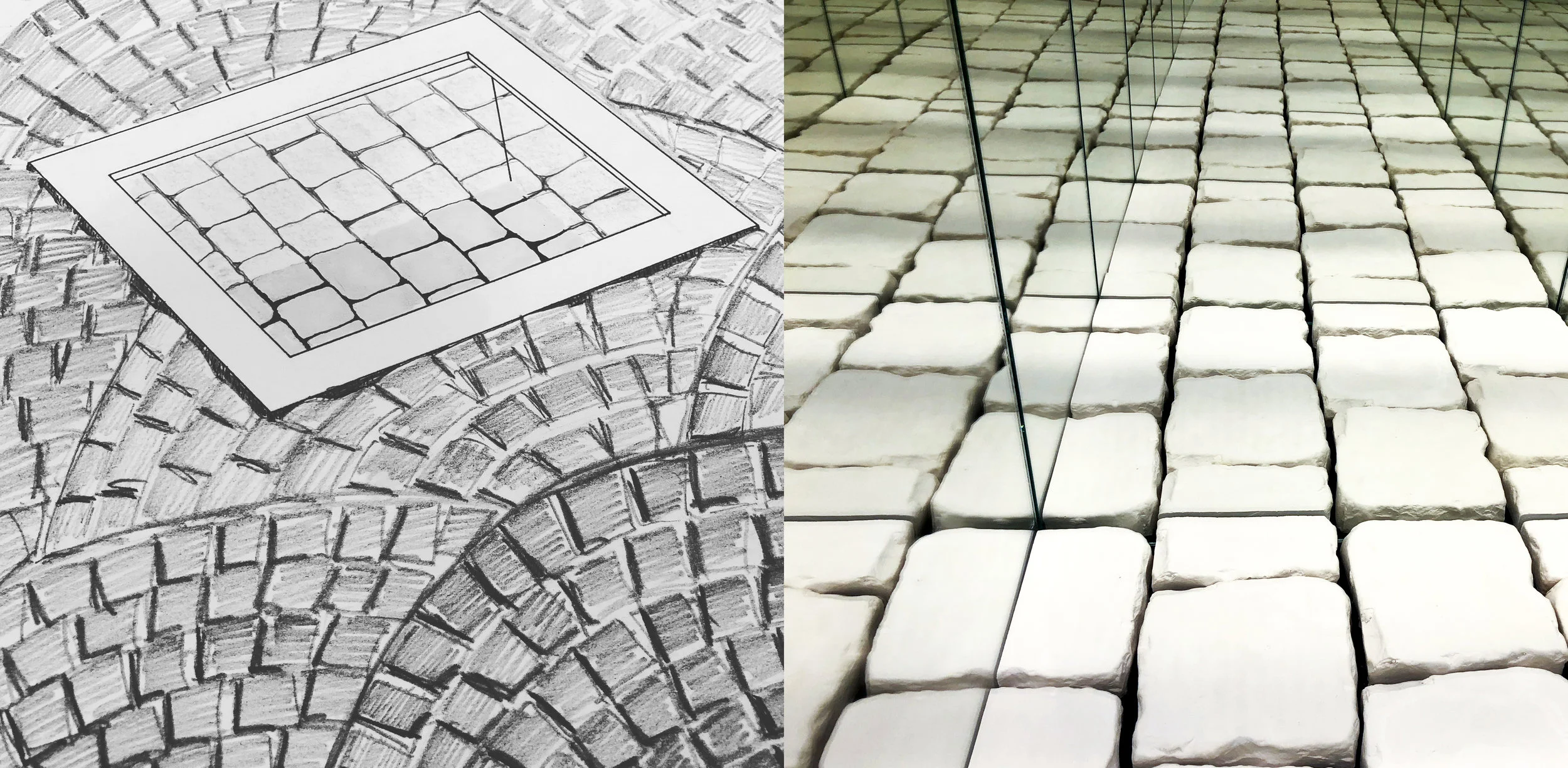 drawing and installation view