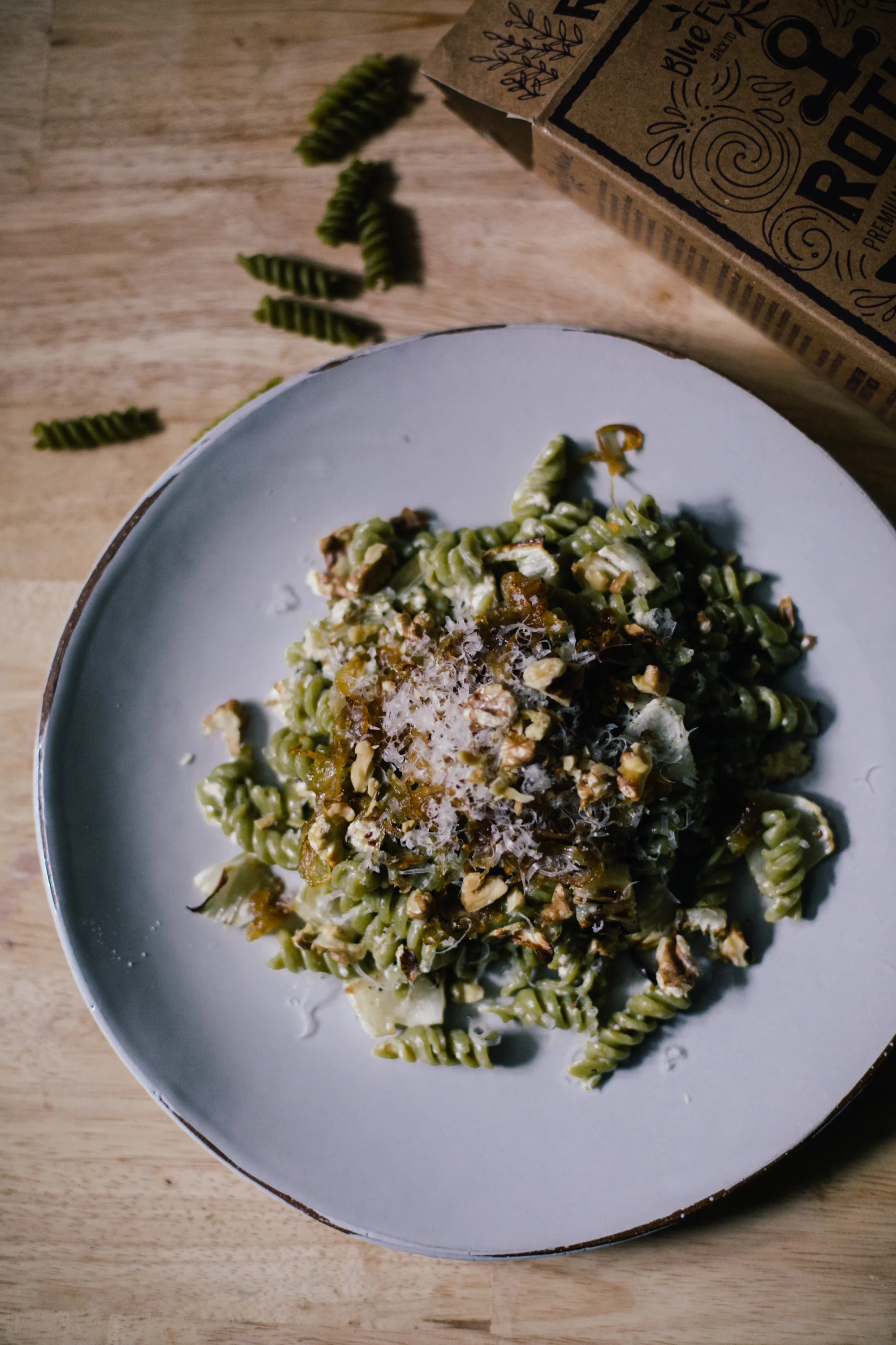 Caramelized Onion, Fennel and Walnut Pasta with Super Easy Yogurt Sauce