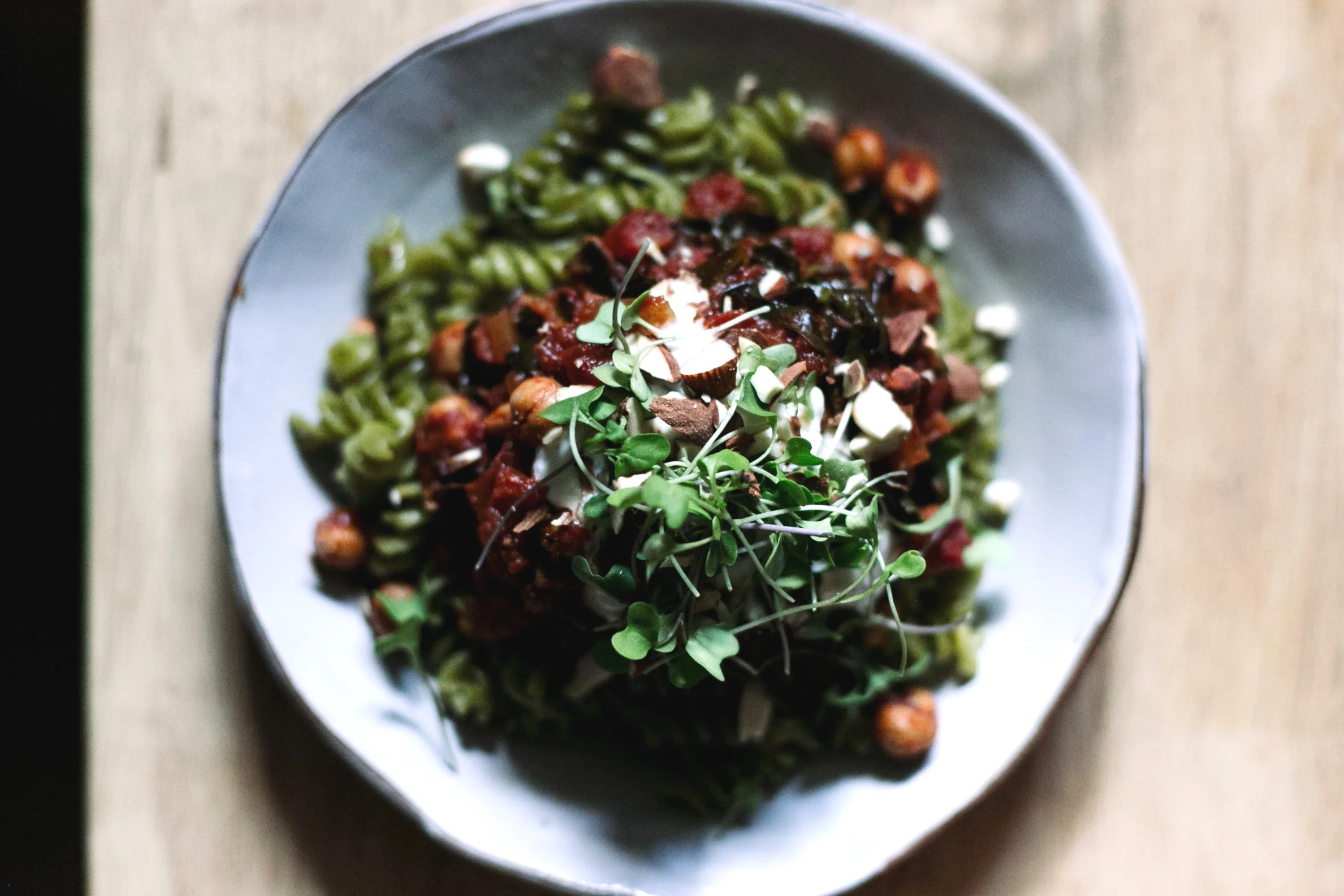 North African Spiced Tomato and Chickpea Pasta