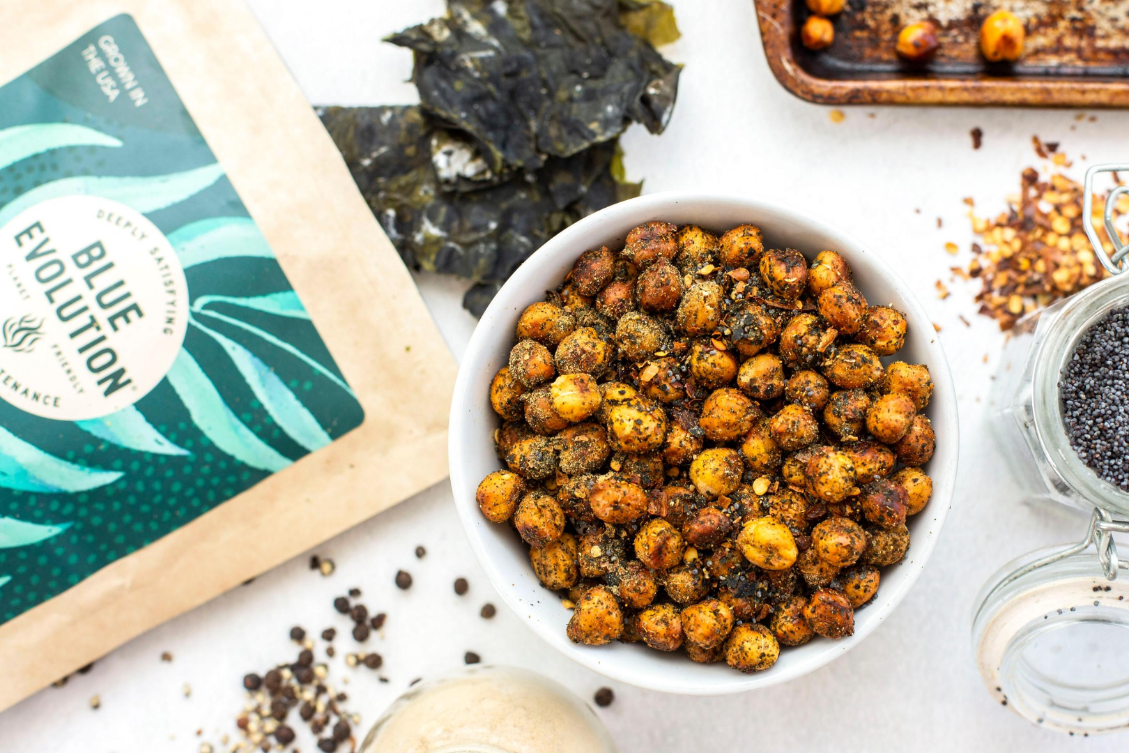 Roasted Chickpeas with Seaweed
