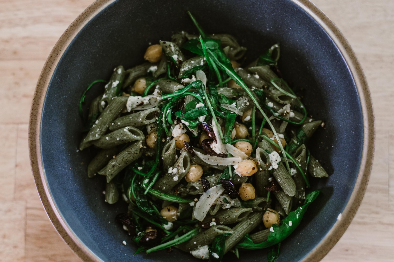 Garlic, Arugula, Olive Penne