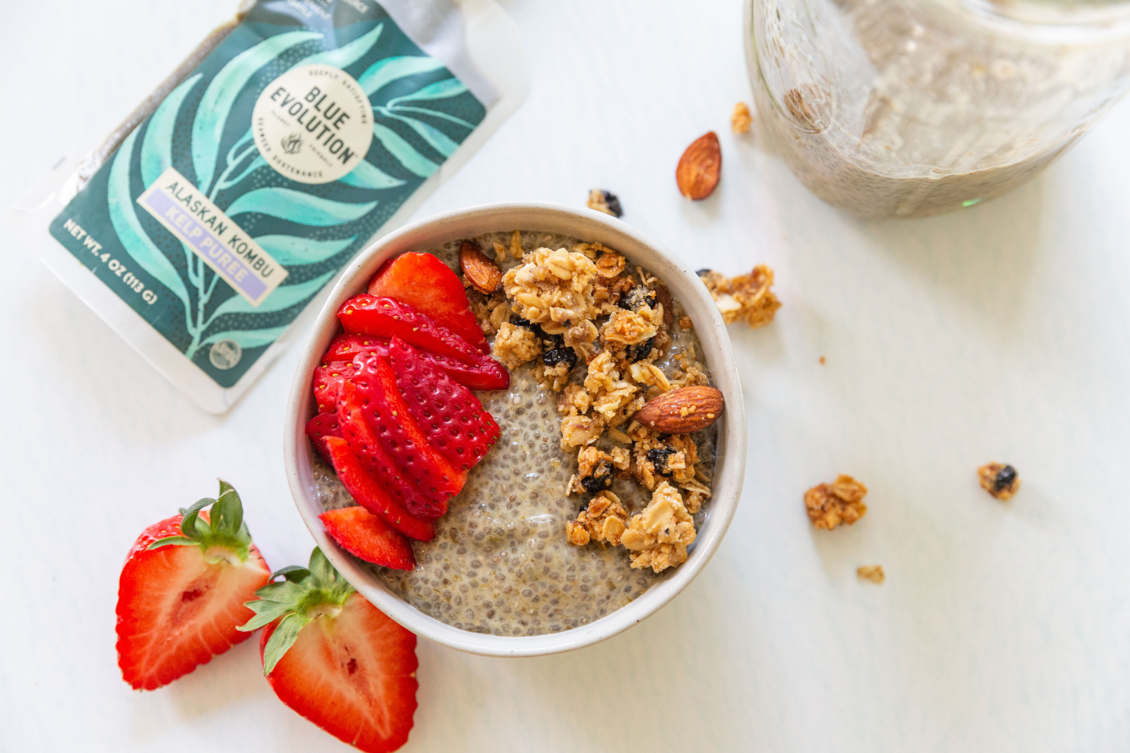 Kelp-Infused Peanut Butter and Banana Chia Pudding