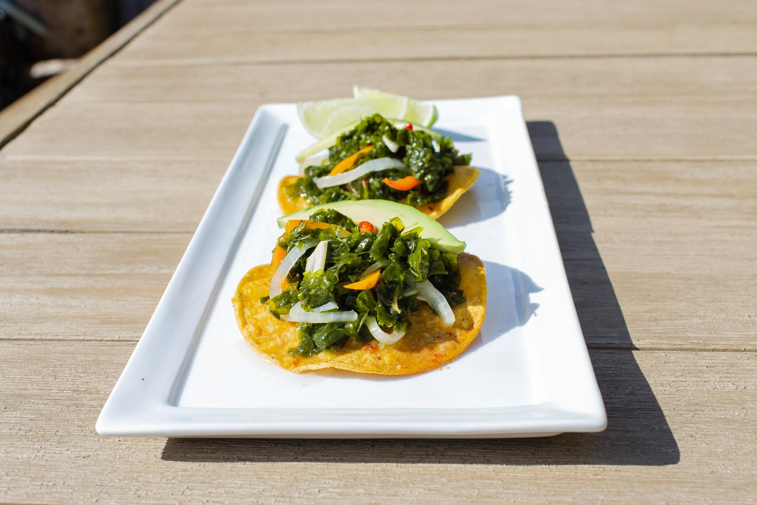 Blue Evolution Sea Lettuce Escabeche Tostada&nbsp;