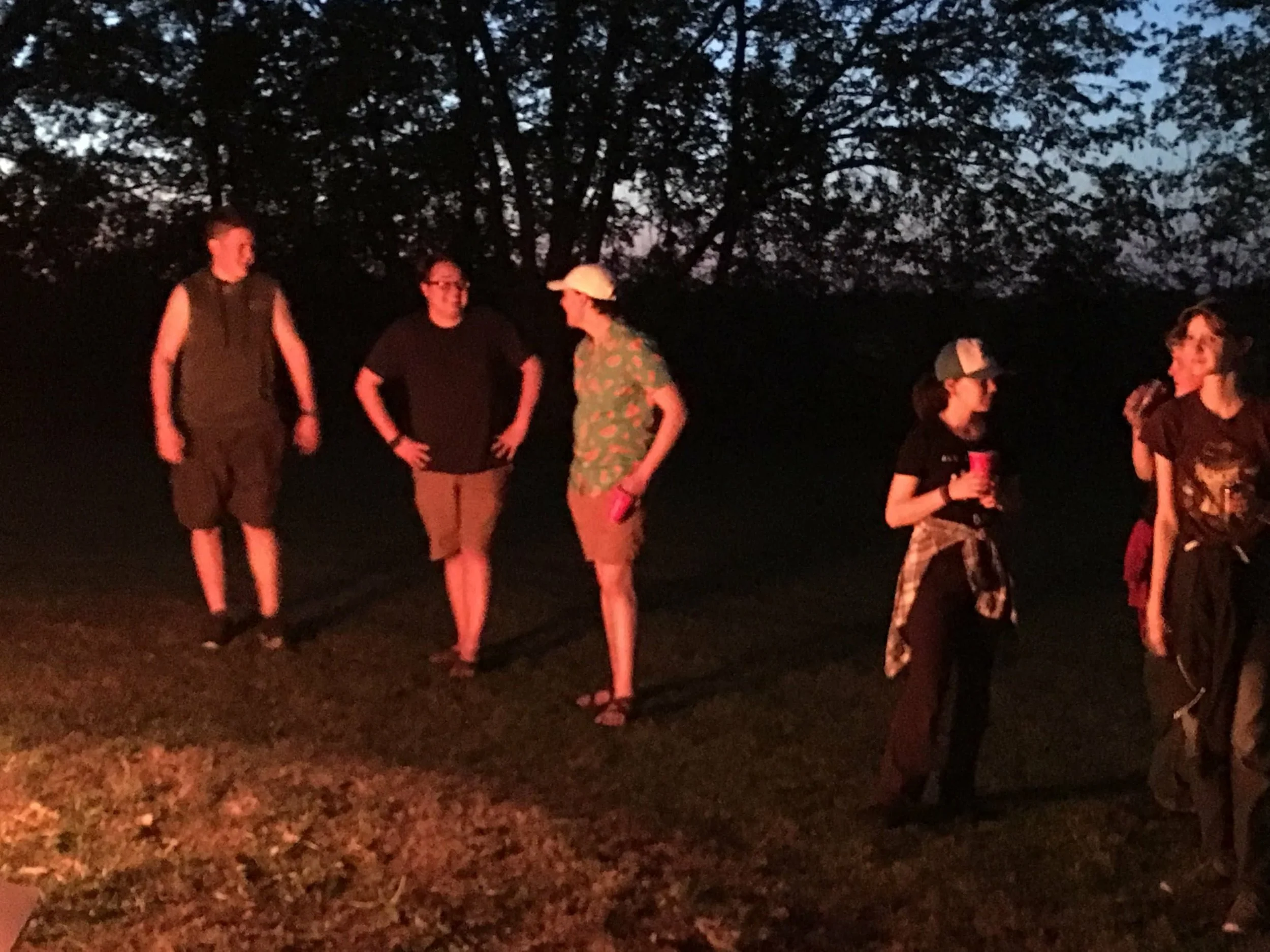 Youth by the bonfire