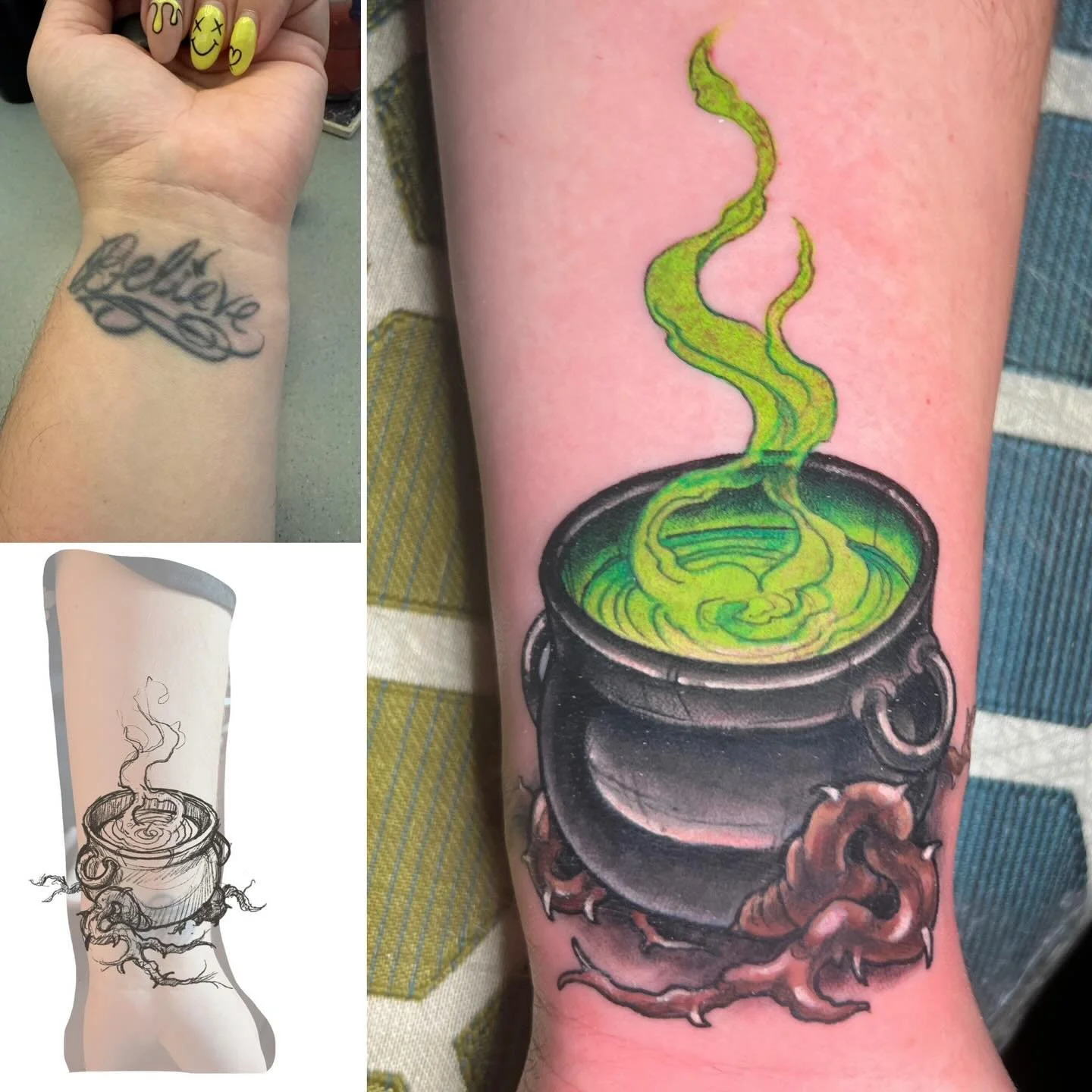 A fun little coverup from the other day for yall. #acotar 

#tattoo #coverup