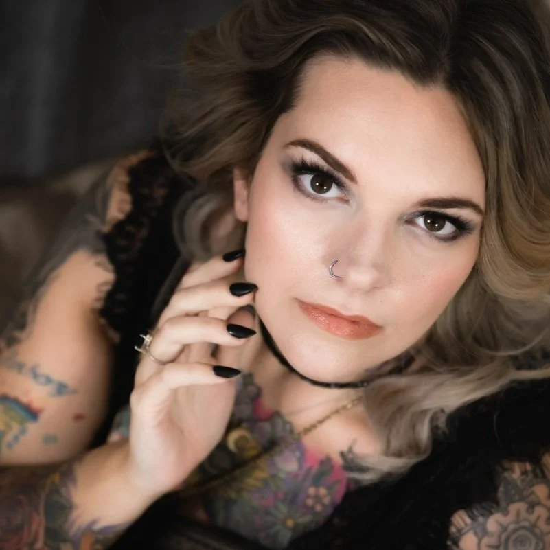 Tattoos and Lace ~ Halloween Boudoir Session, Vancouver, WA