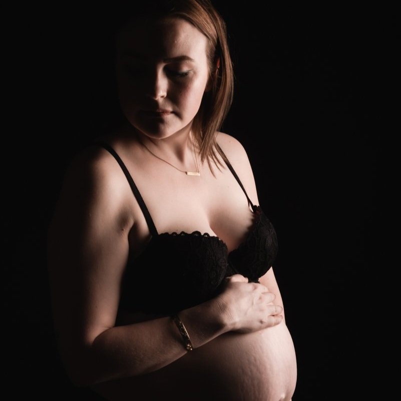 New Backdrop, New Baby! ~ Maternity Boudoir Session ~ Vancouver, WA