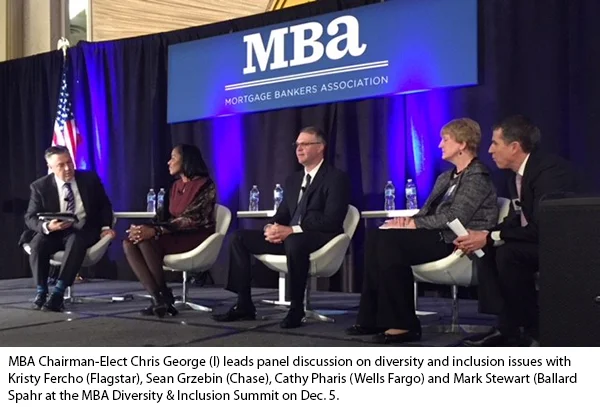Scanlon’s Husband and Ballard Spahr Chair Mark Stewart at the Mortgage Banker’s Association’s Diversity and Inclusion Summit ( Source )