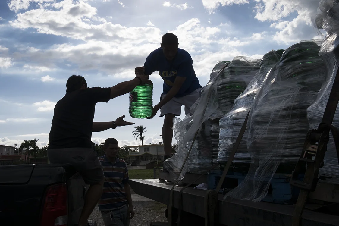 We brought 40 pallets of water to those in need.