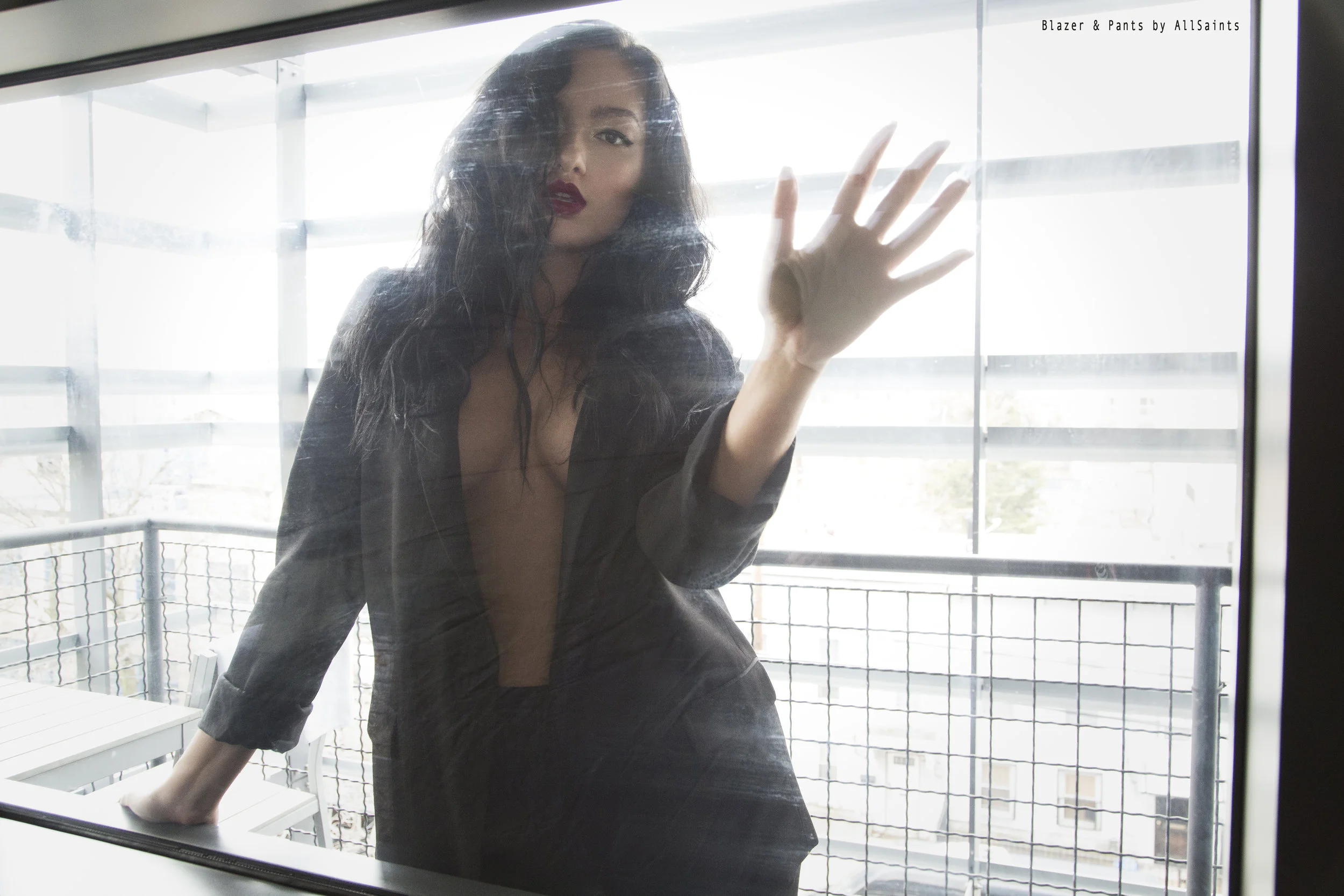 Make-up: Anneliese Tieck at Judy Casey Hair: Luis Guillermo at Factory Downtown Rest of the team is the same.