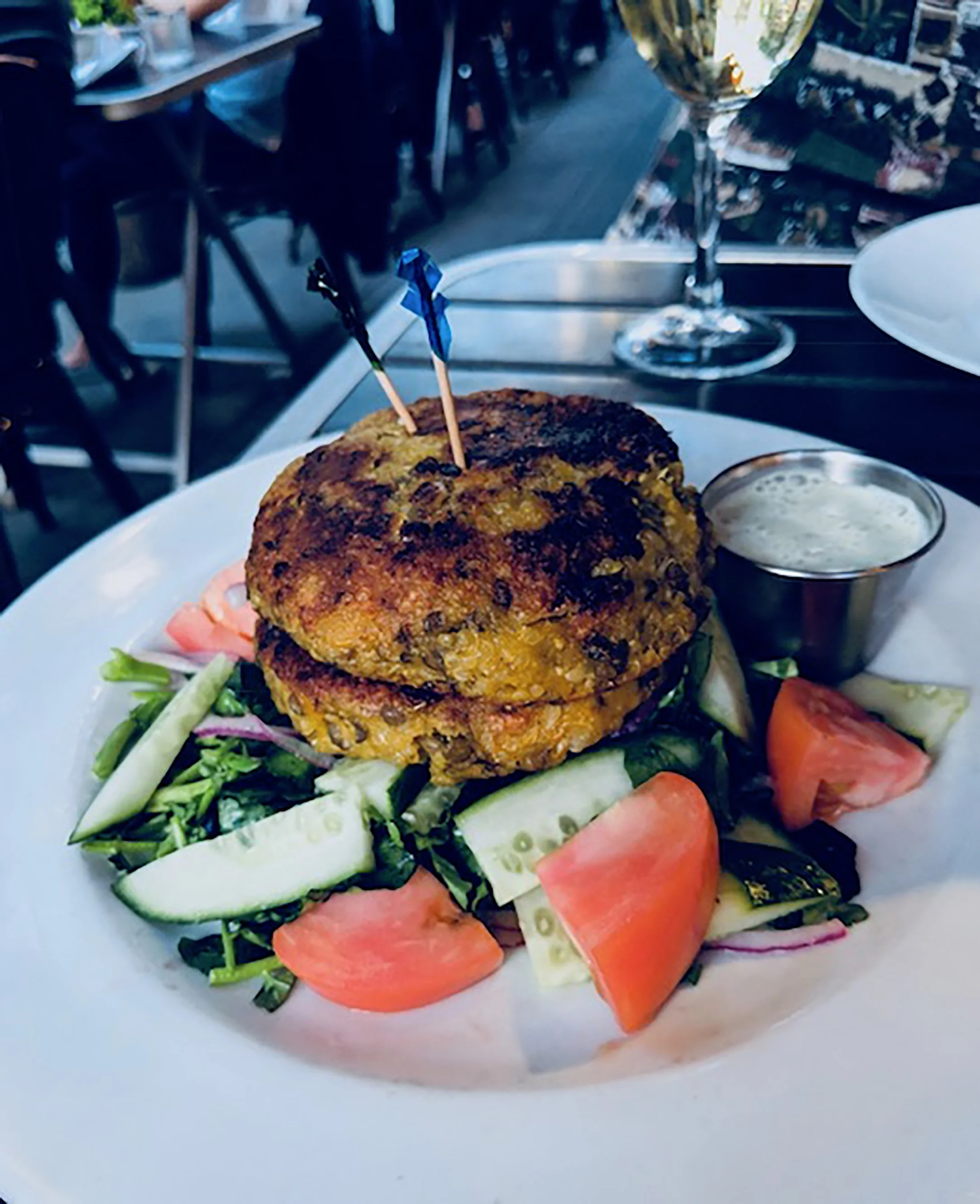 Our Quinoa Cake dinner, photography by Christy Stone