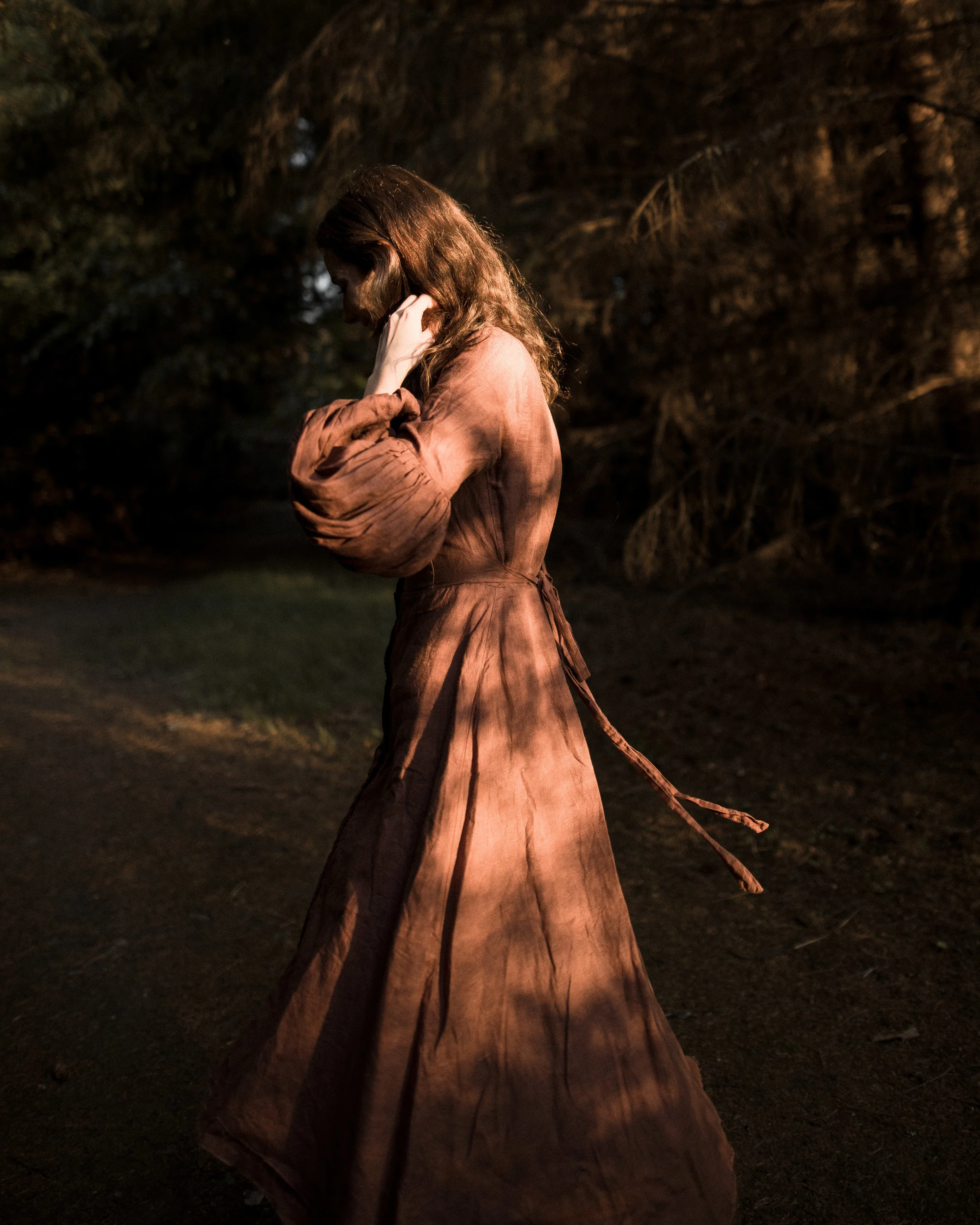 Photographer: Christian Watson Model: Elle May Watson Wardrobe: Zinnia Dress in Rust by Sisters of the Black Moon