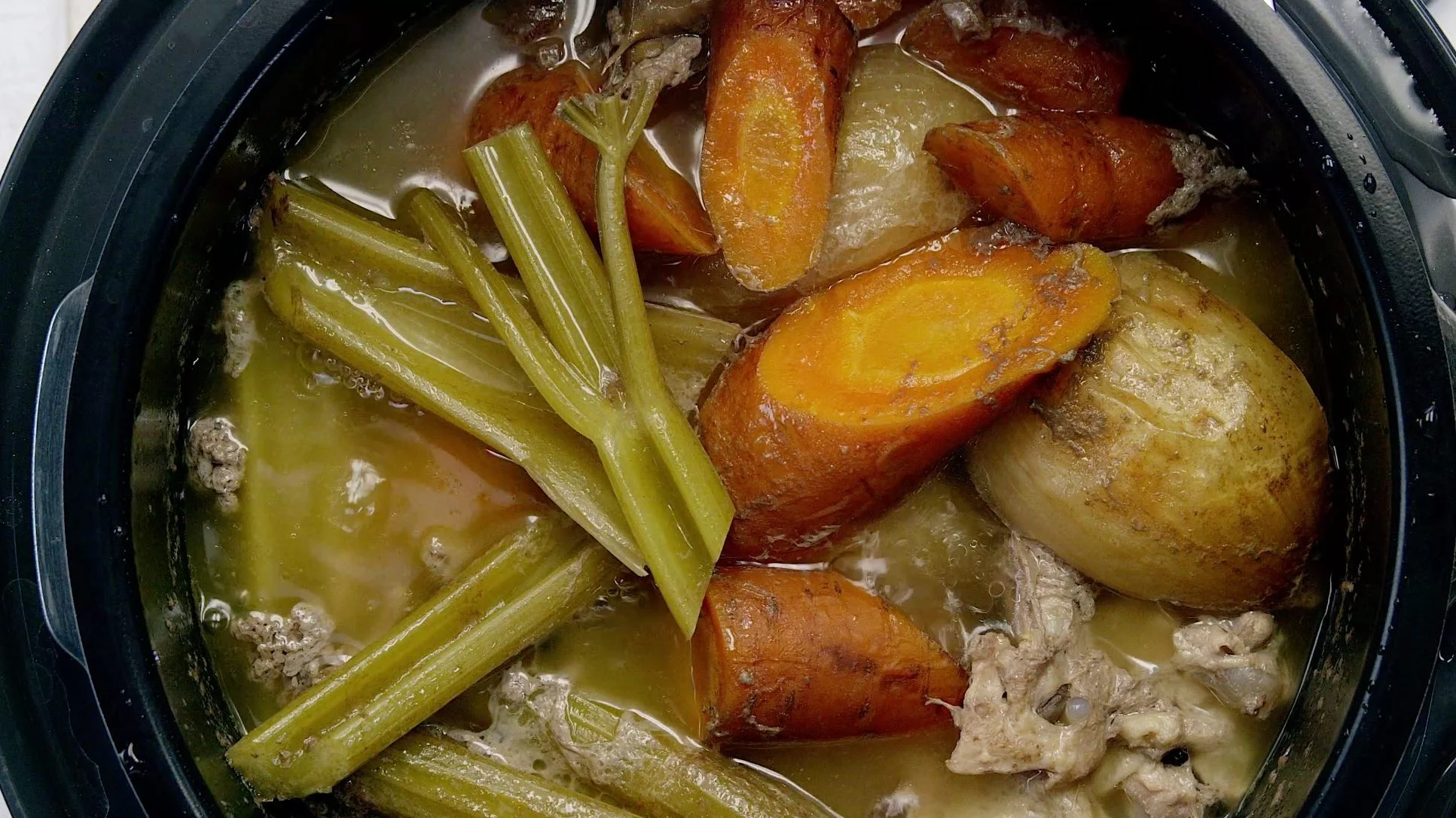 After cooking (and cooling) scrape off and save the chicken fat! It is great for cooking in other recipes or when pan frying.