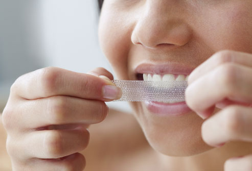 Example of teeth whitening strips.