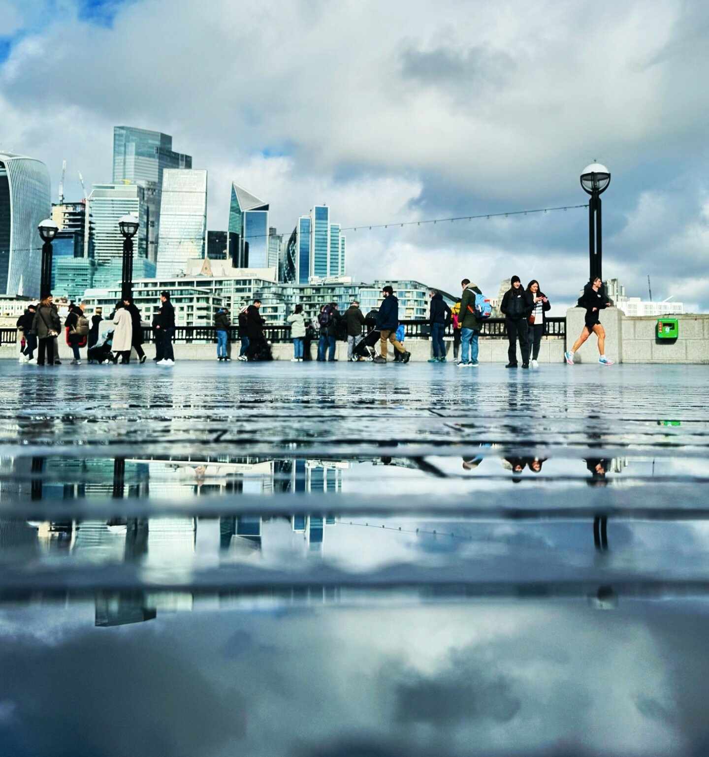 London life #reflections #towerbridgelondon #londonlife #puddles #saturdayinlondon #londonbridge