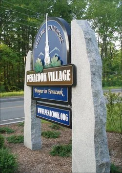 Penacook Village sign side angle