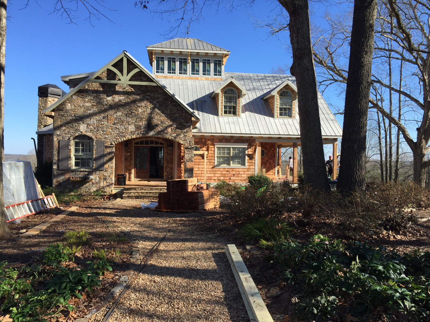 Lake Hartwell Renovation - Front Elevation Architectural Enhancements