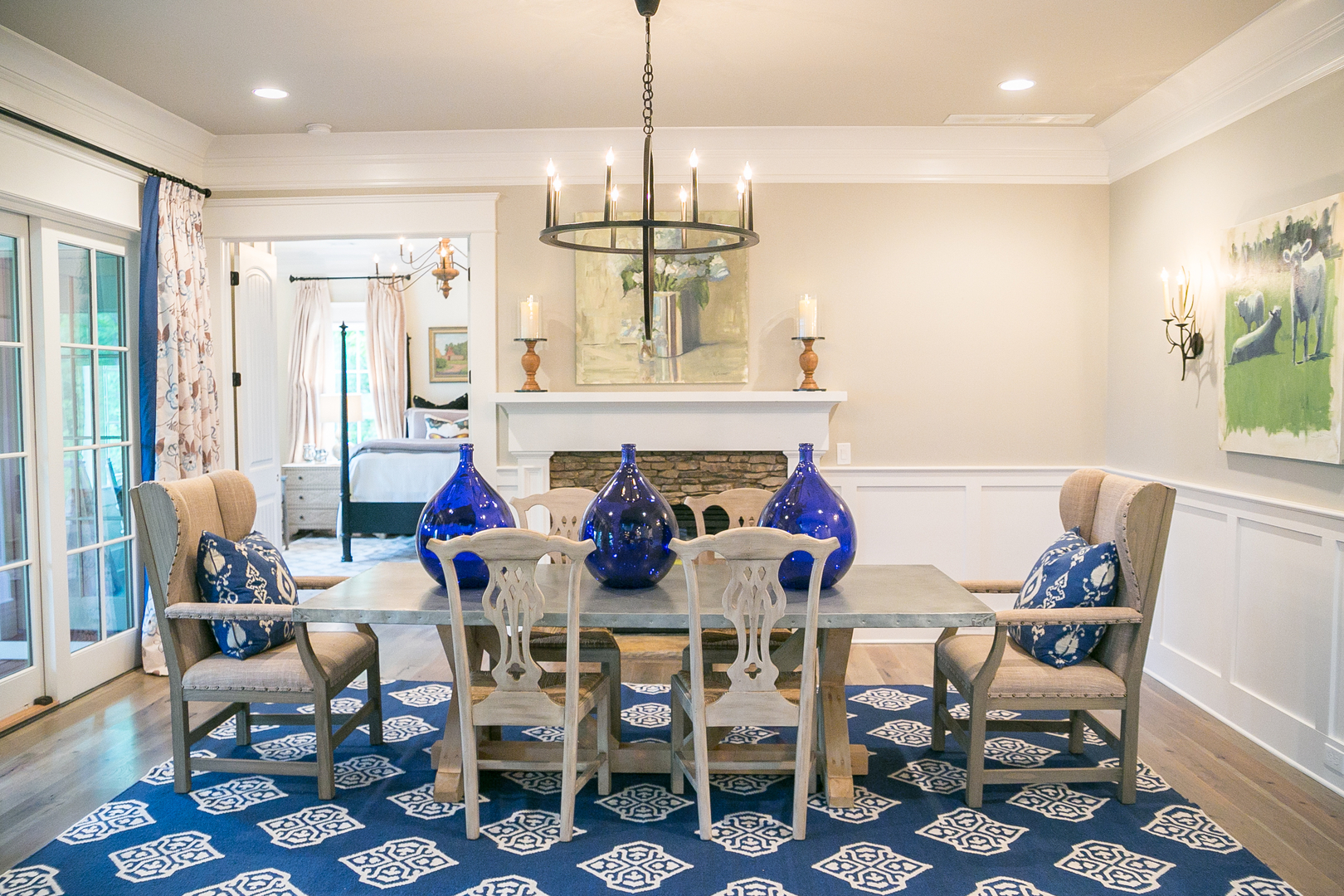 Fireplace gives dining area old world appeal 