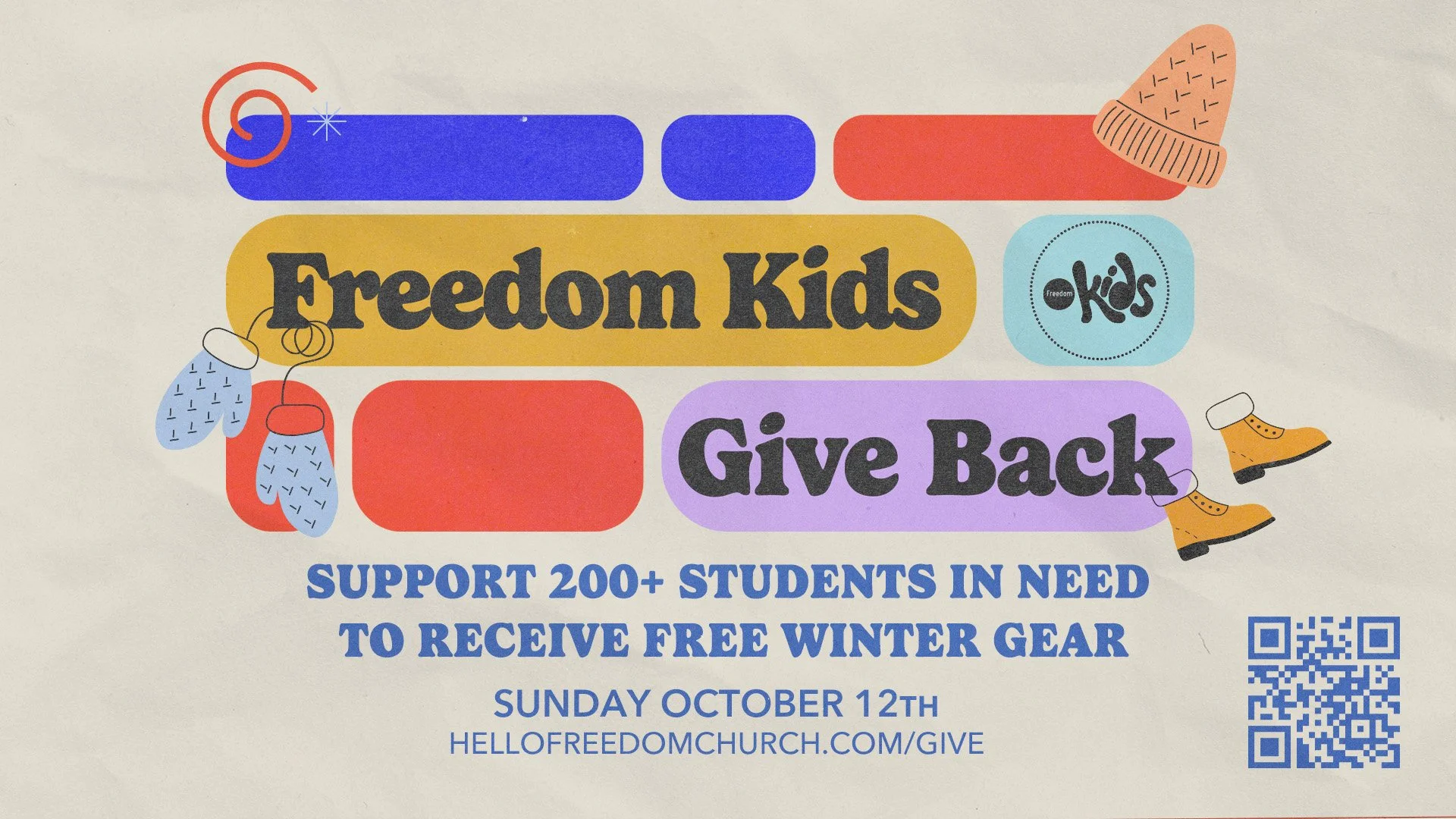 Freedom Kids Give Back Offering Sunday