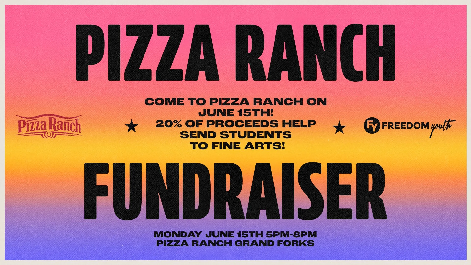 Pizza Ranch Fundraiser! 